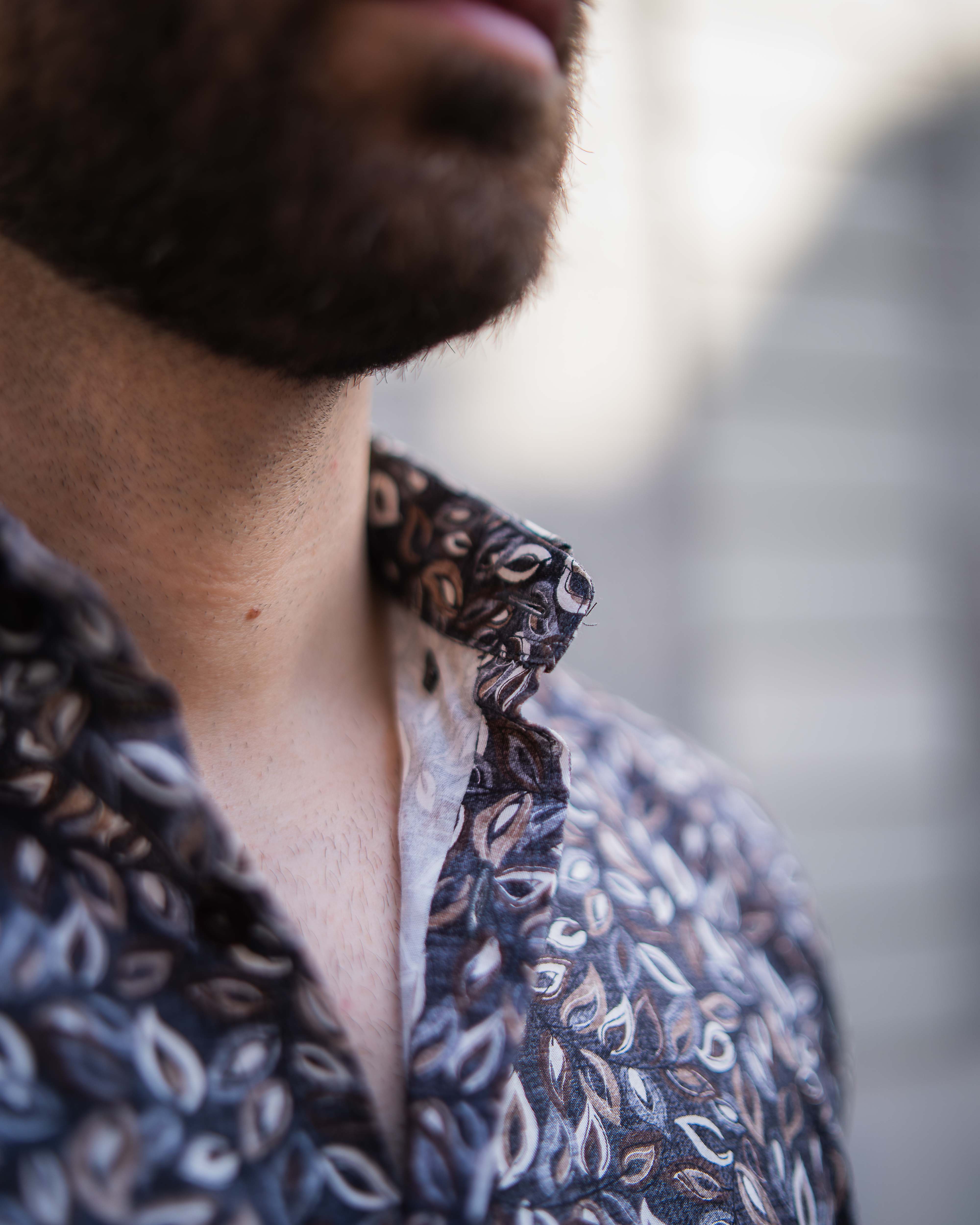 Freizeithemd mit Grafikprint in Braun (Art. 2722-C)