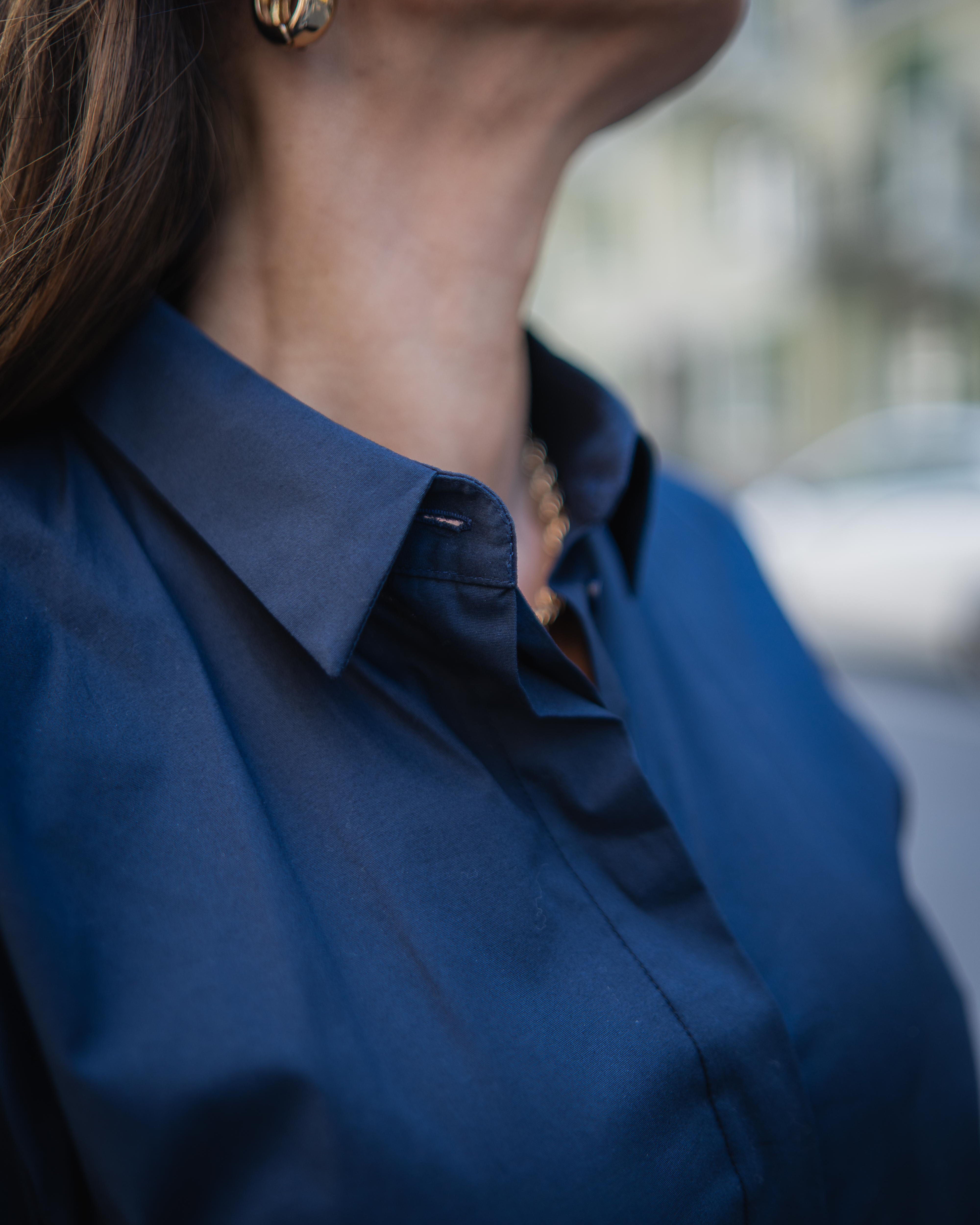 ZOÉ dress blouse in dark blue (Art. 1003D-Z-LA)
