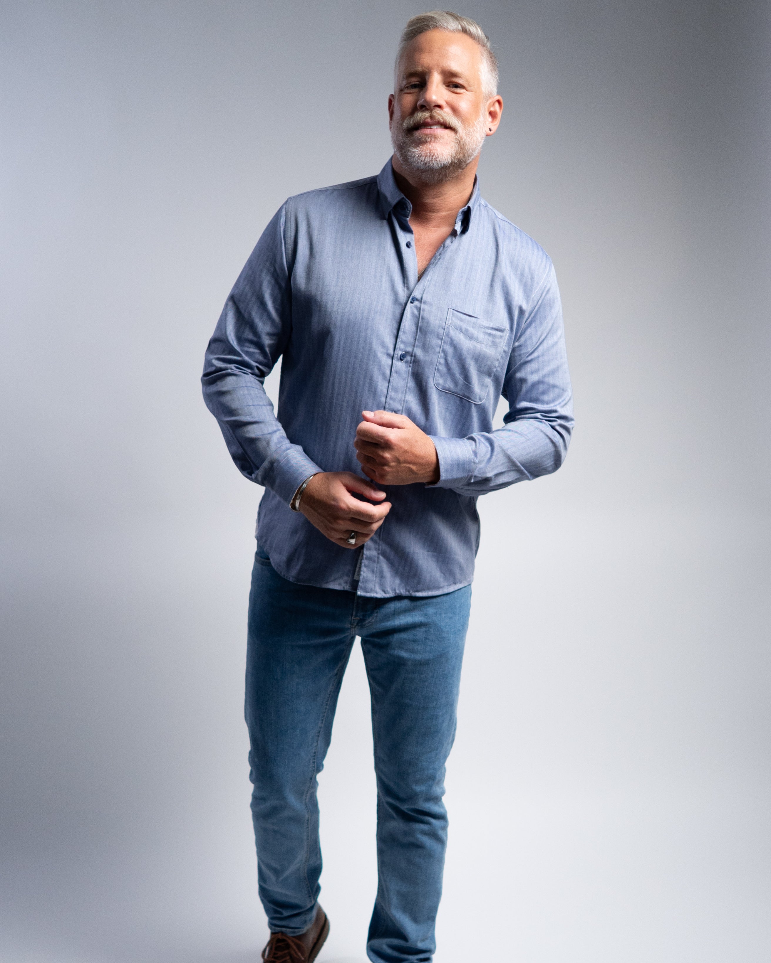 Casual shirt in blue (Art. 2403-C)