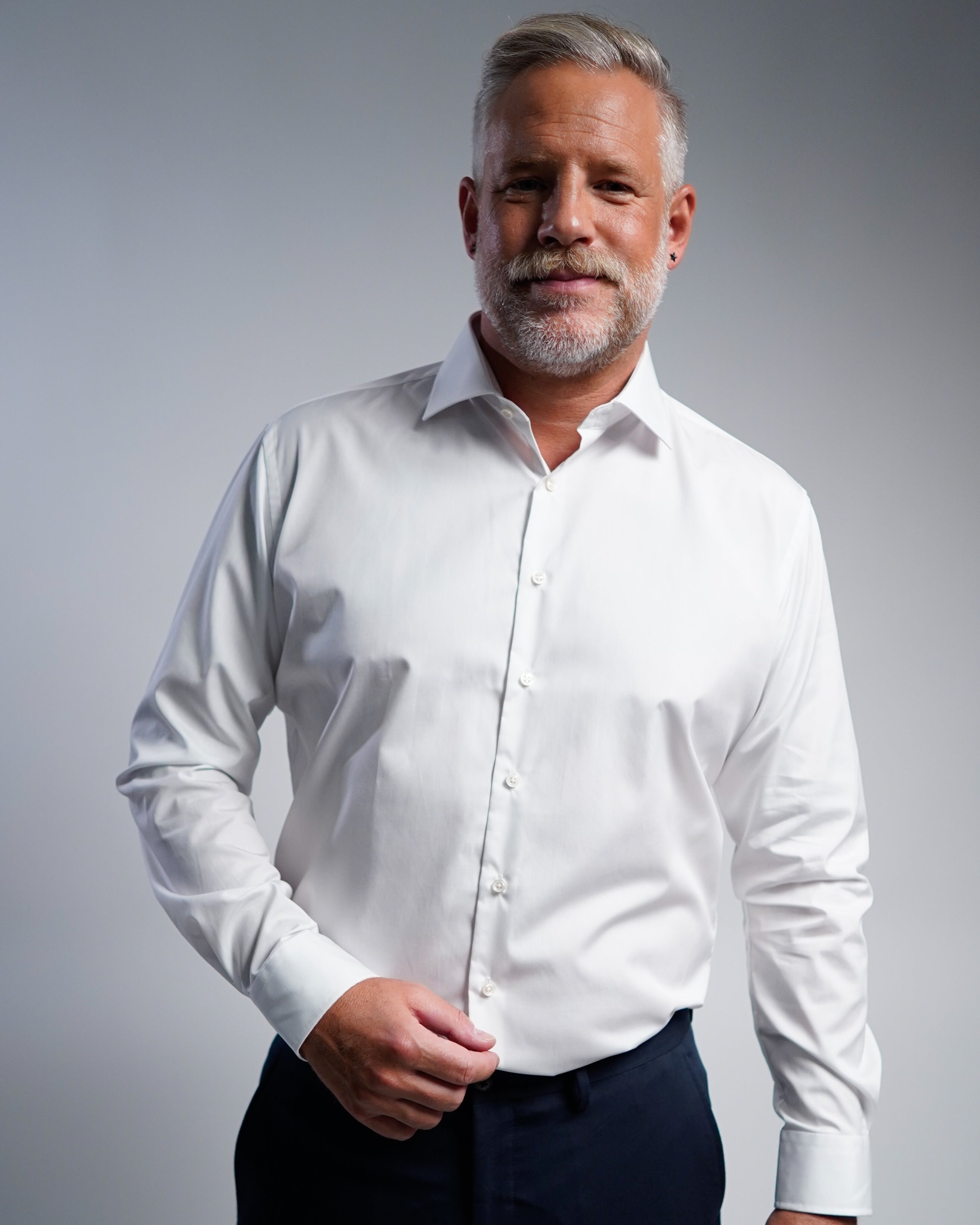 Chemise d'affaires sans repassage Blanc (art. 1001)