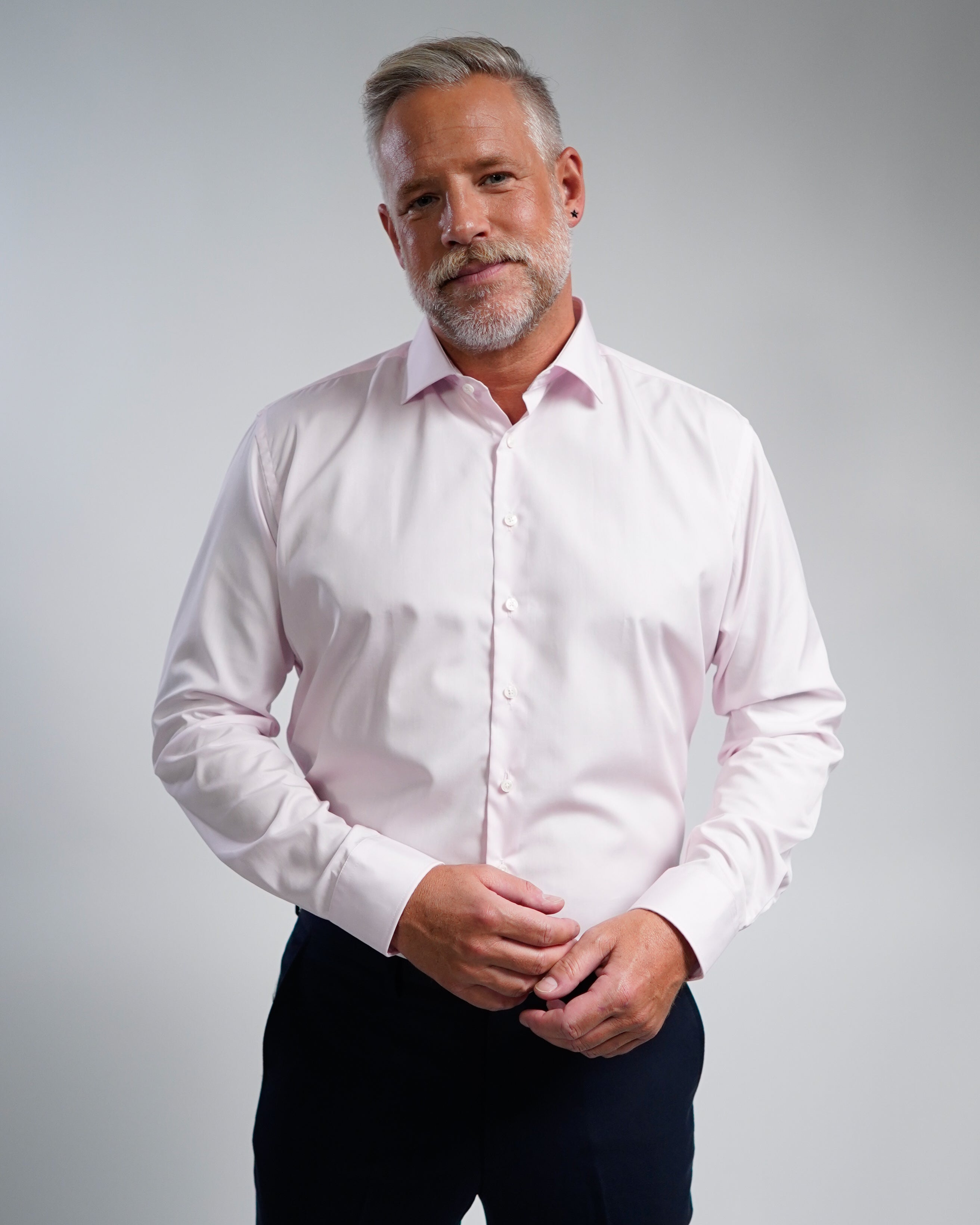 Non-iron business shirt pink (Art. 1004)