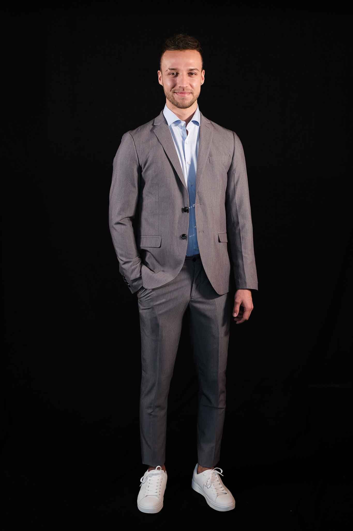 Chemise d'affaires de haute qualité bleu clair (art. 1102)