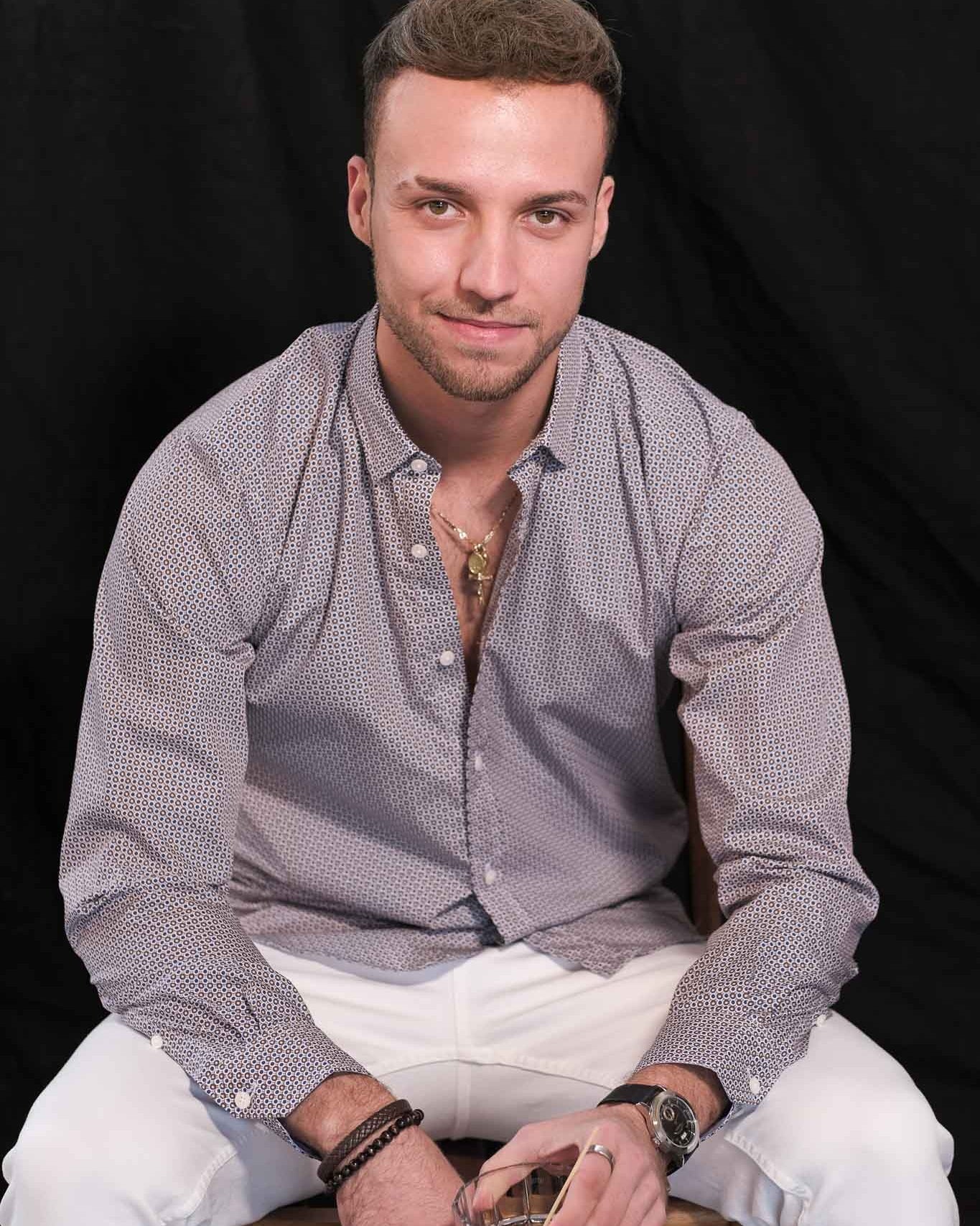 Freizeithemd mit Graphikmuster Braun (Art. 2233-C)