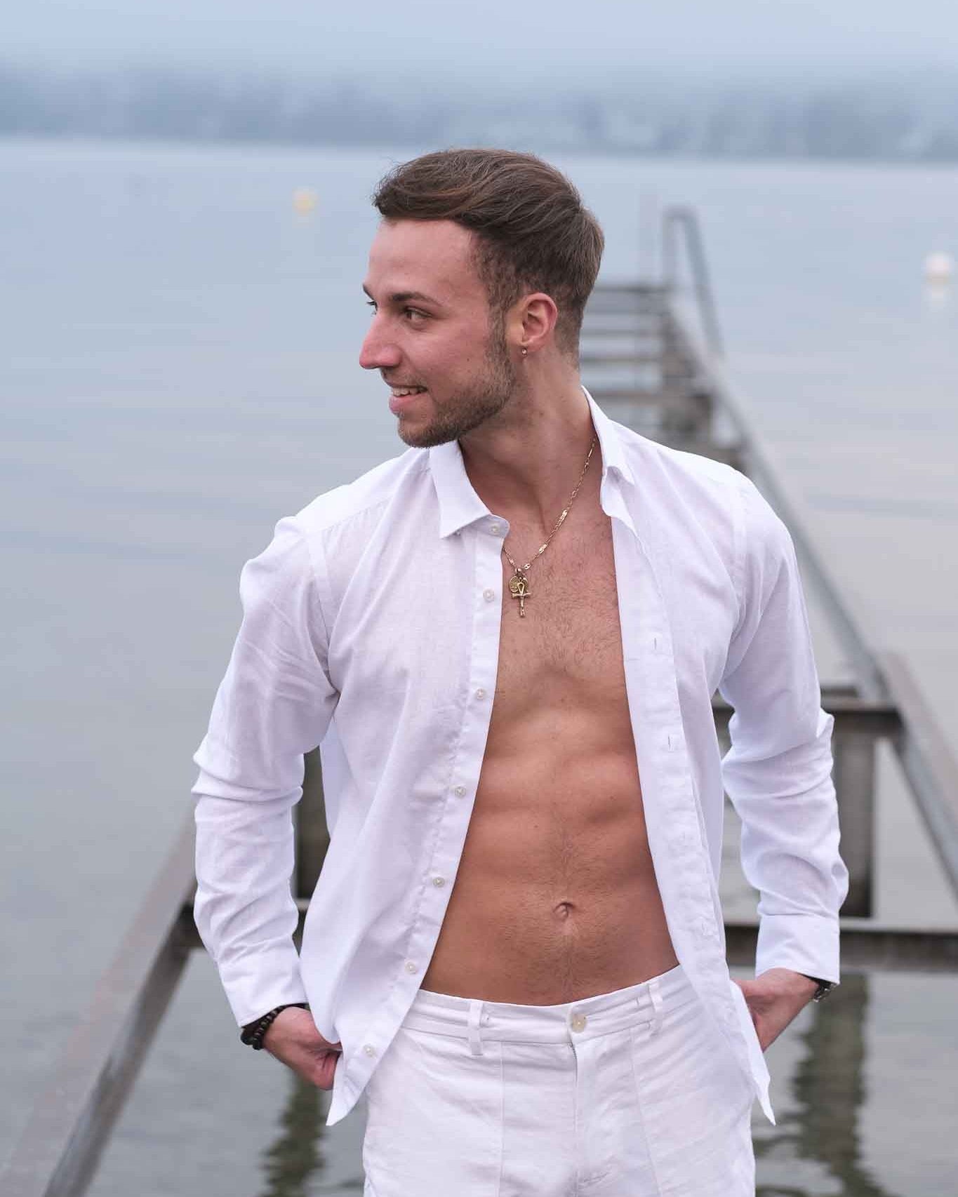 Linen shirt in white (Art. 2267-C)