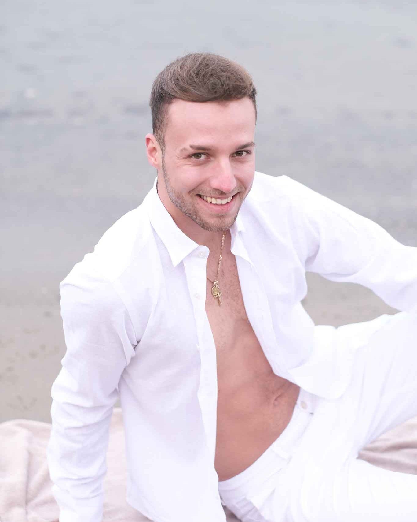 Linen shirt in white (Art. 2267-C)