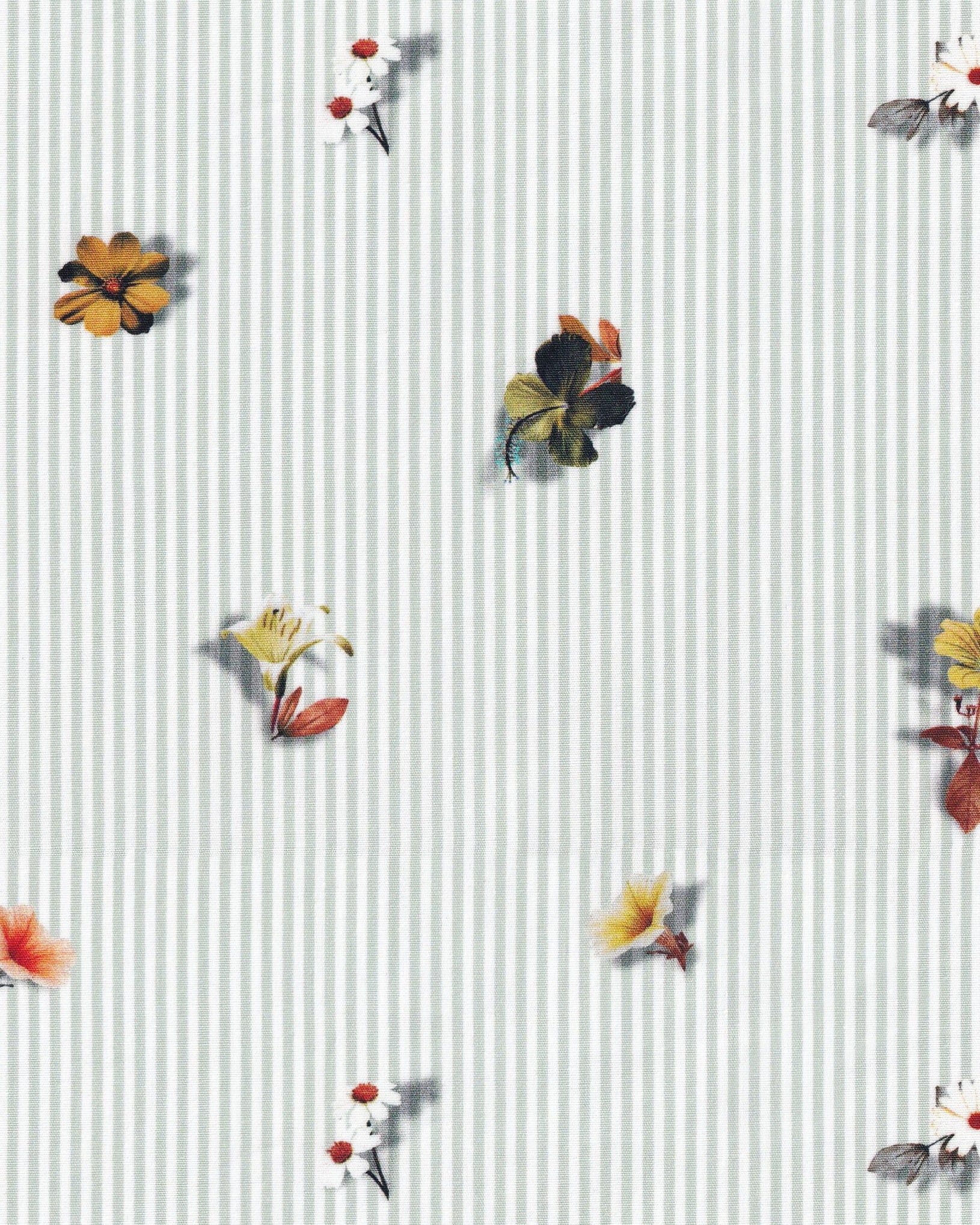 Blouse stretch SOPHIE avec imprimé floral en vert (art. 2116D-S)