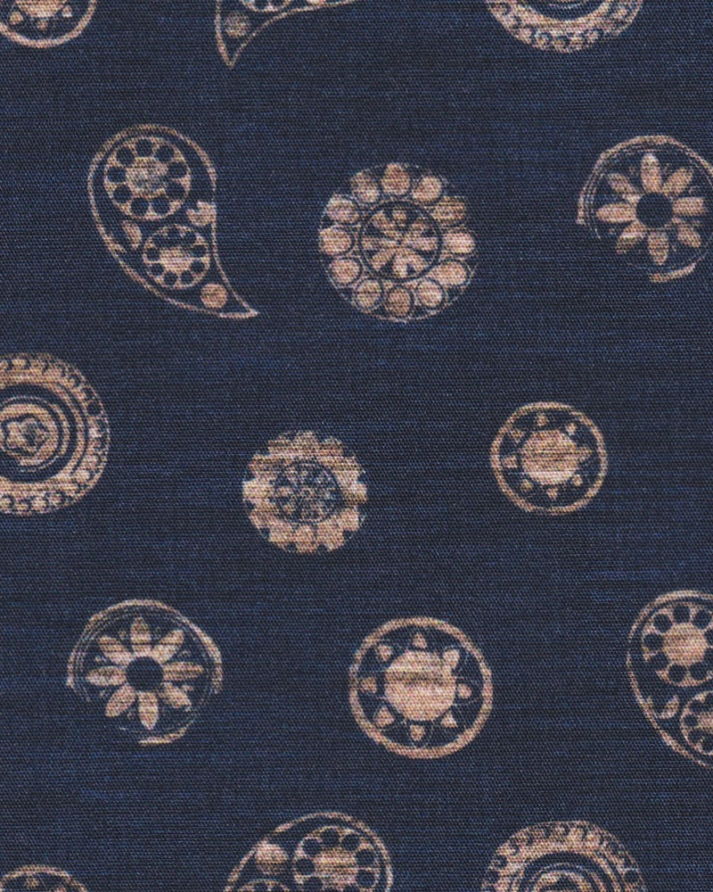 Casual shirt with paisley pattern dark blue (Art. 2346-C)