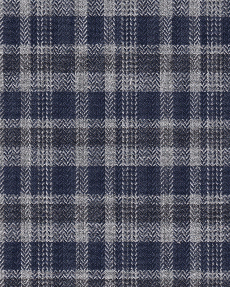 Casual shirt with check pattern gray/blue (Art. 2405-C)