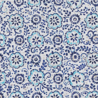 Chemise décontractée à imprimé floral bleu (art. 2502-C-KA)