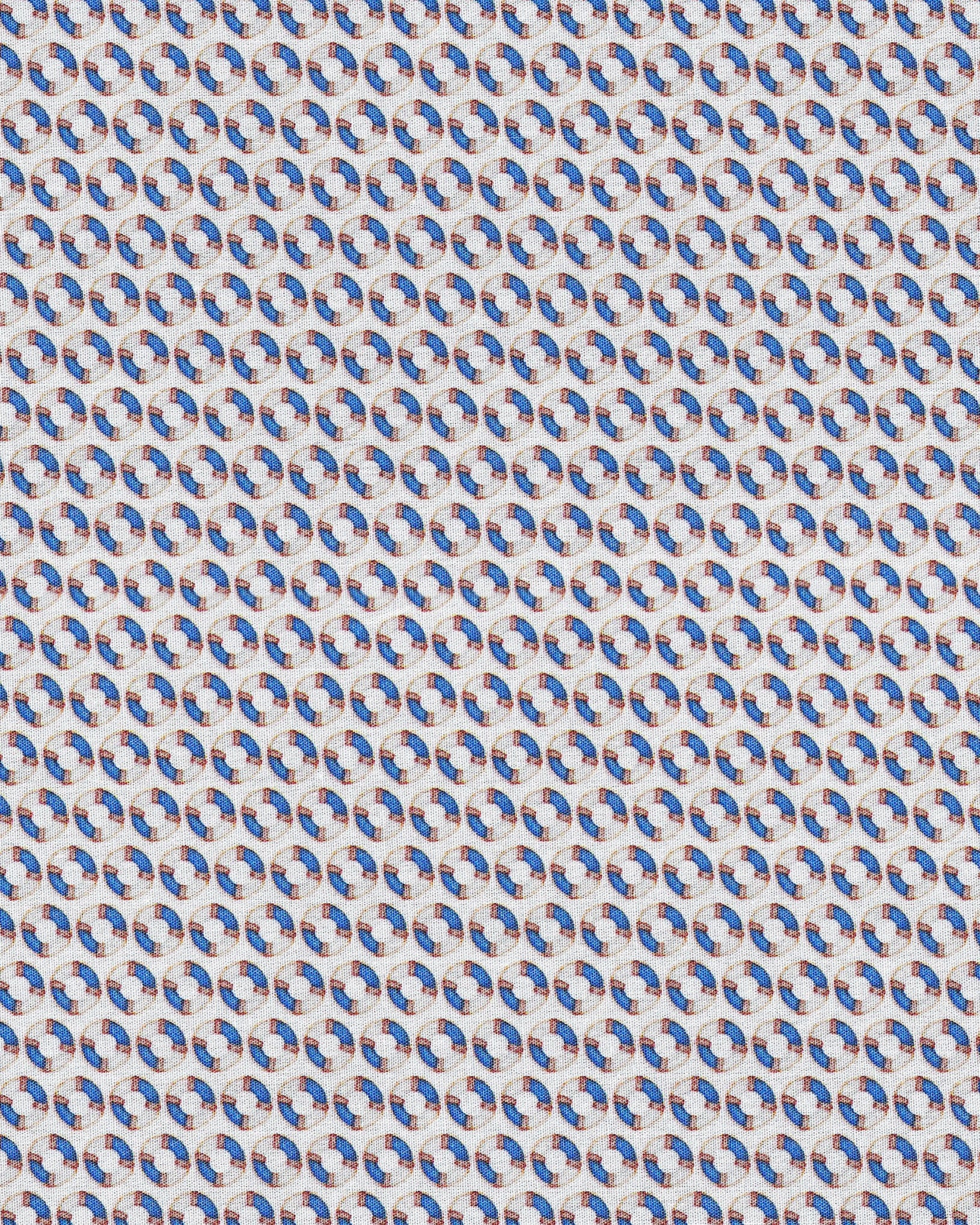 Casual shirt with lifebuoy print in white (Art. 2533-C-KA)