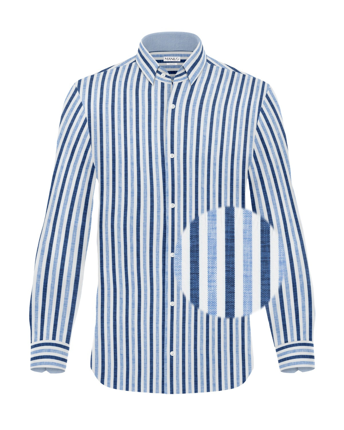 Freizeithemd mit Streifen in Blau (Art. 2241-C)