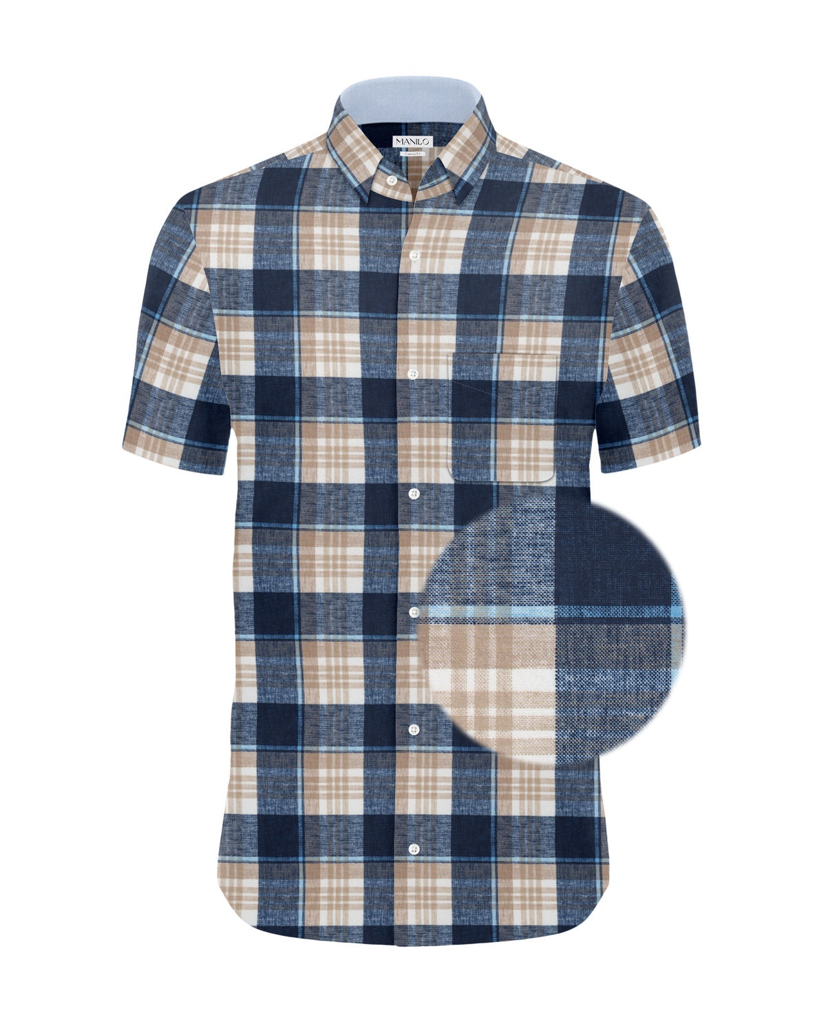 Chemise contre-avec un styles de beige / marine (art. 2244-c-ka)