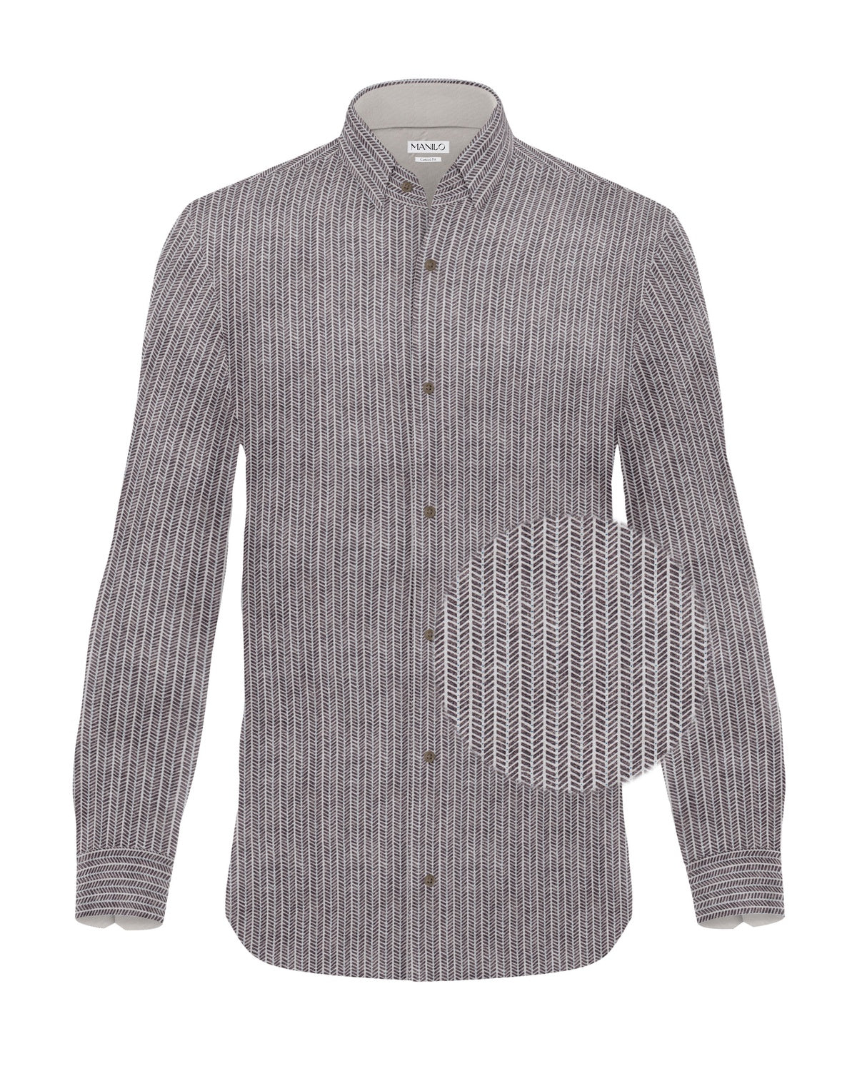 Chemise décontractée avec impression graphique en bleu (art. 2517-C)