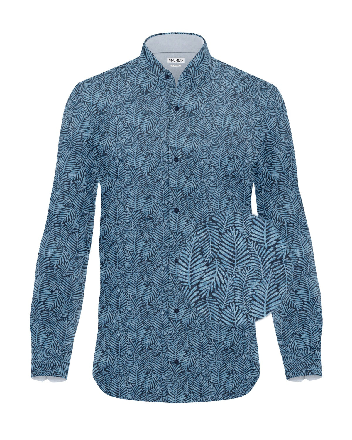 Chemise décontractée avec impression graphique en bleu (art. 2517-C)