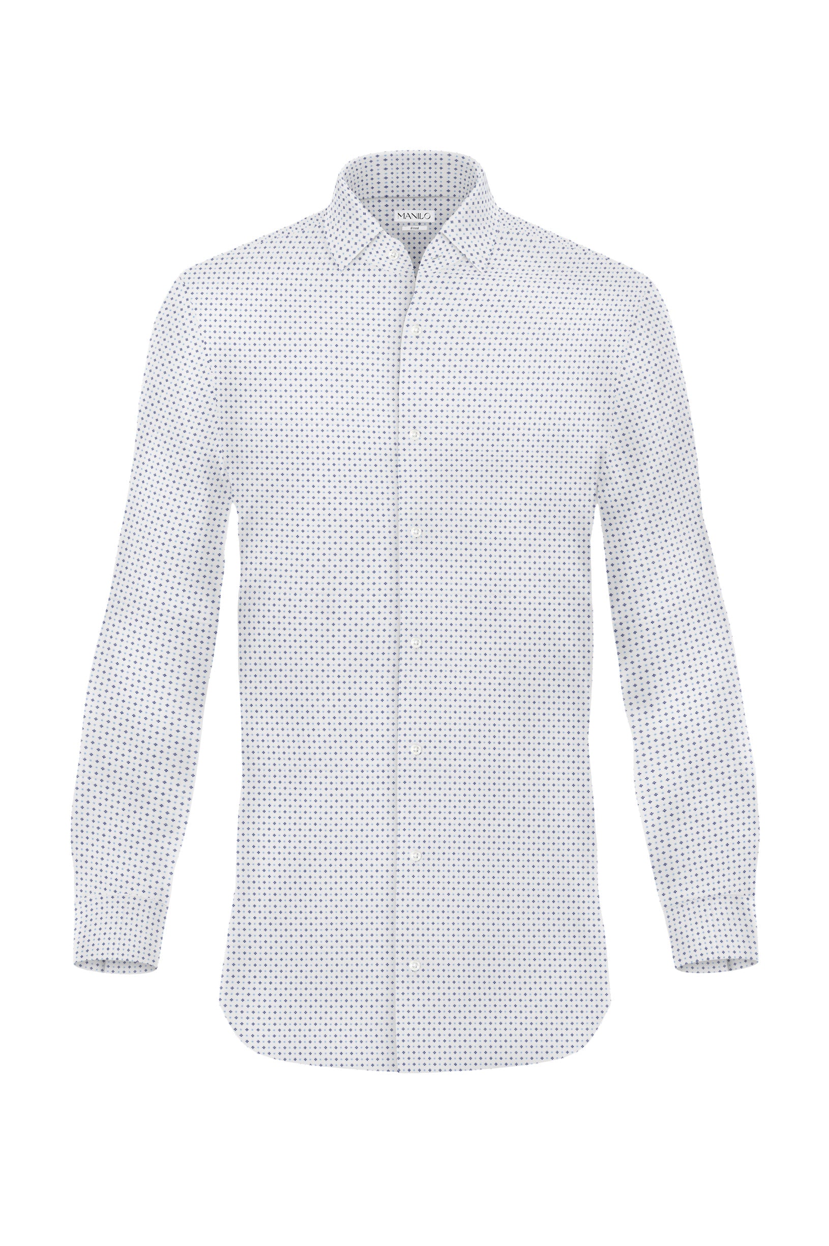 Chemise d'affaires de haute qualité avec motif imprimé Fitted (art. 1161-F)