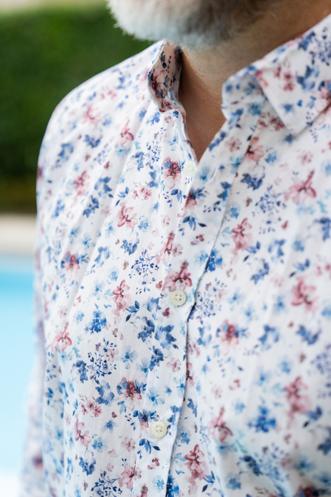 Freizeithemd mit Blumenprint in Rosa (Art. 2503-C)