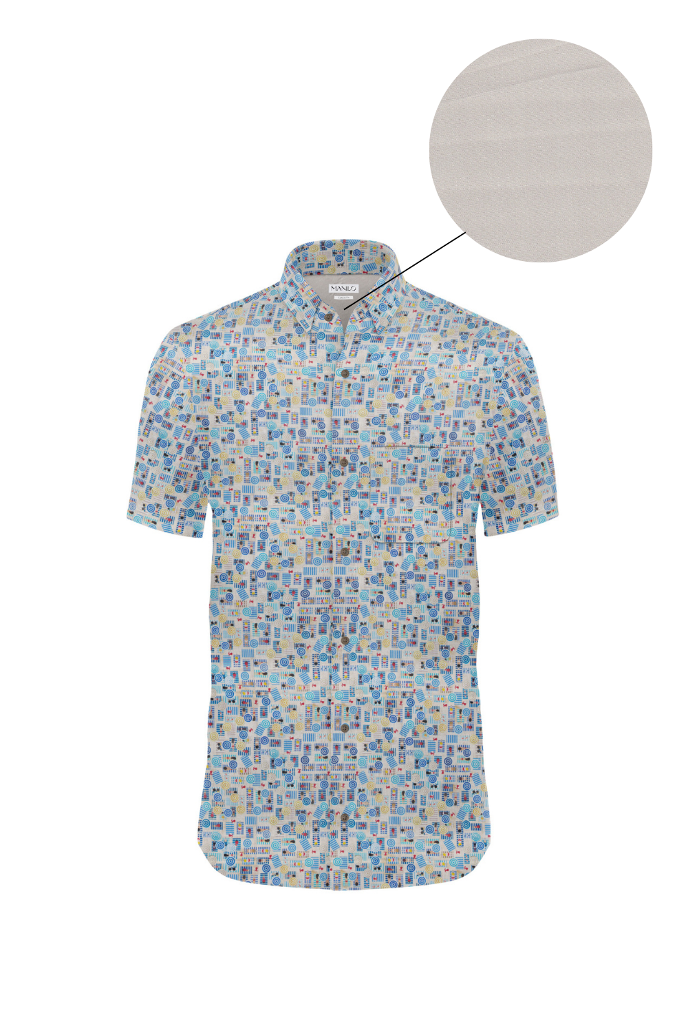 Casual shirt with beach print (Art. 2524-C-KA)