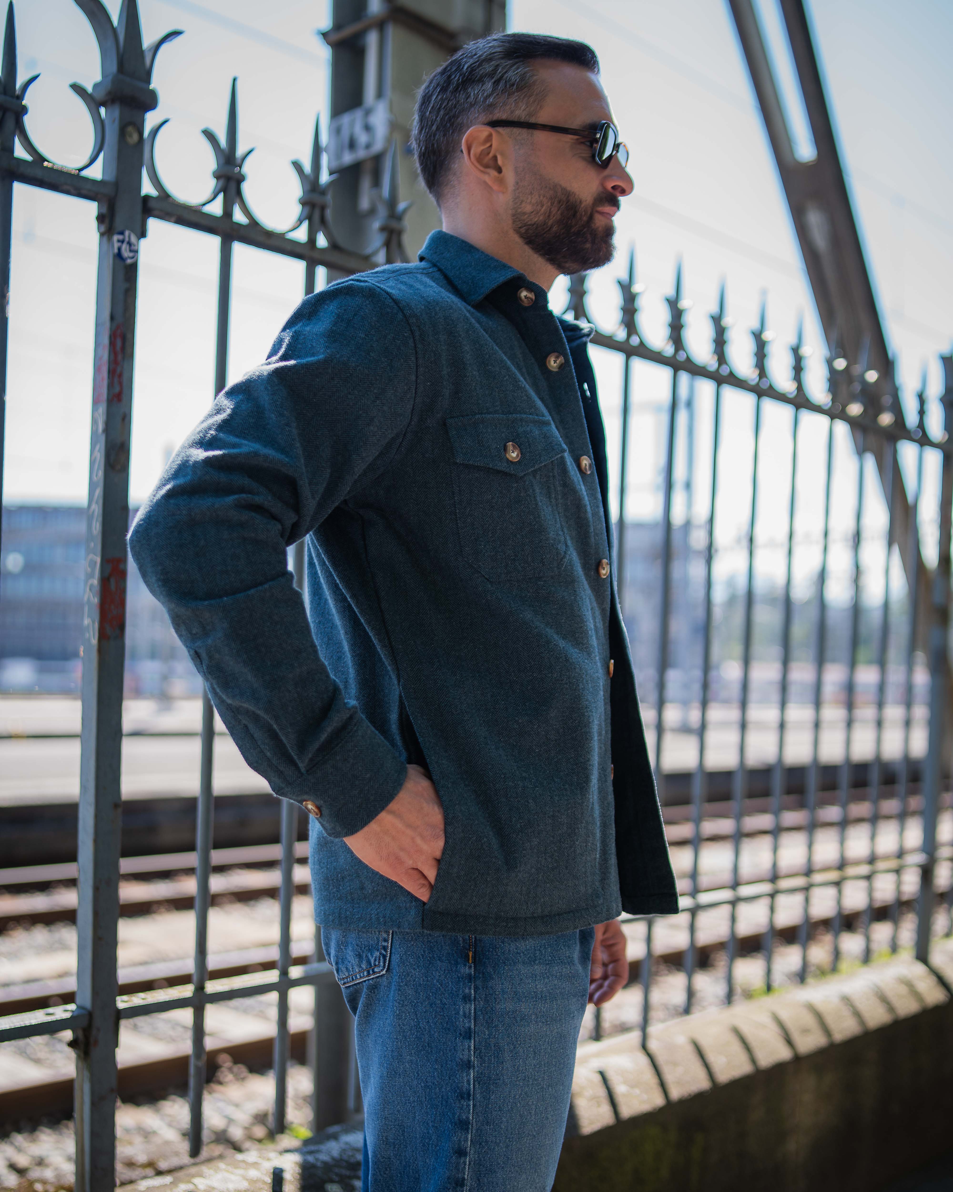 Overshirt in Grün (Art. 2759-OS)