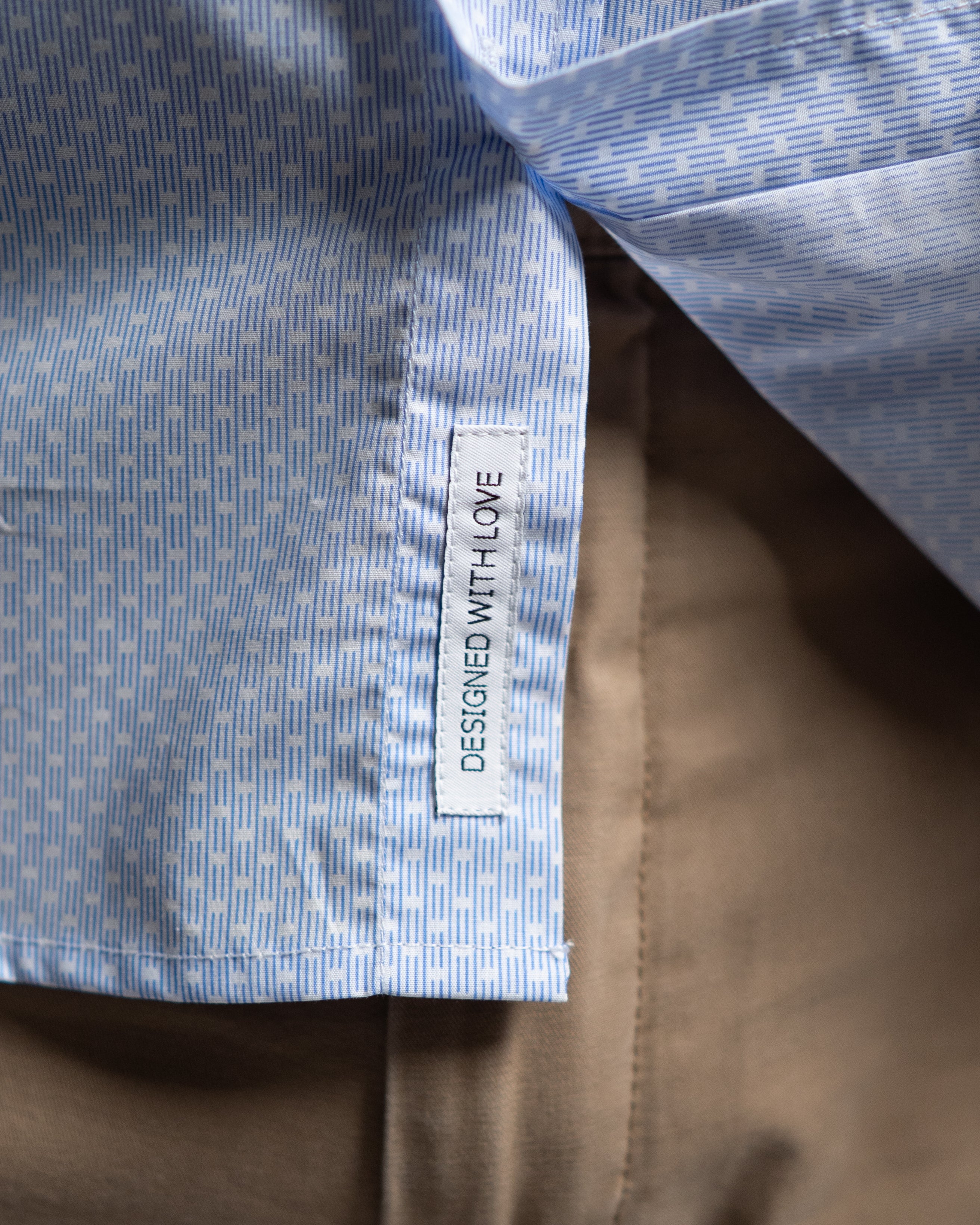 Casual shirt with minimal print light blue (Art. 1163-C)