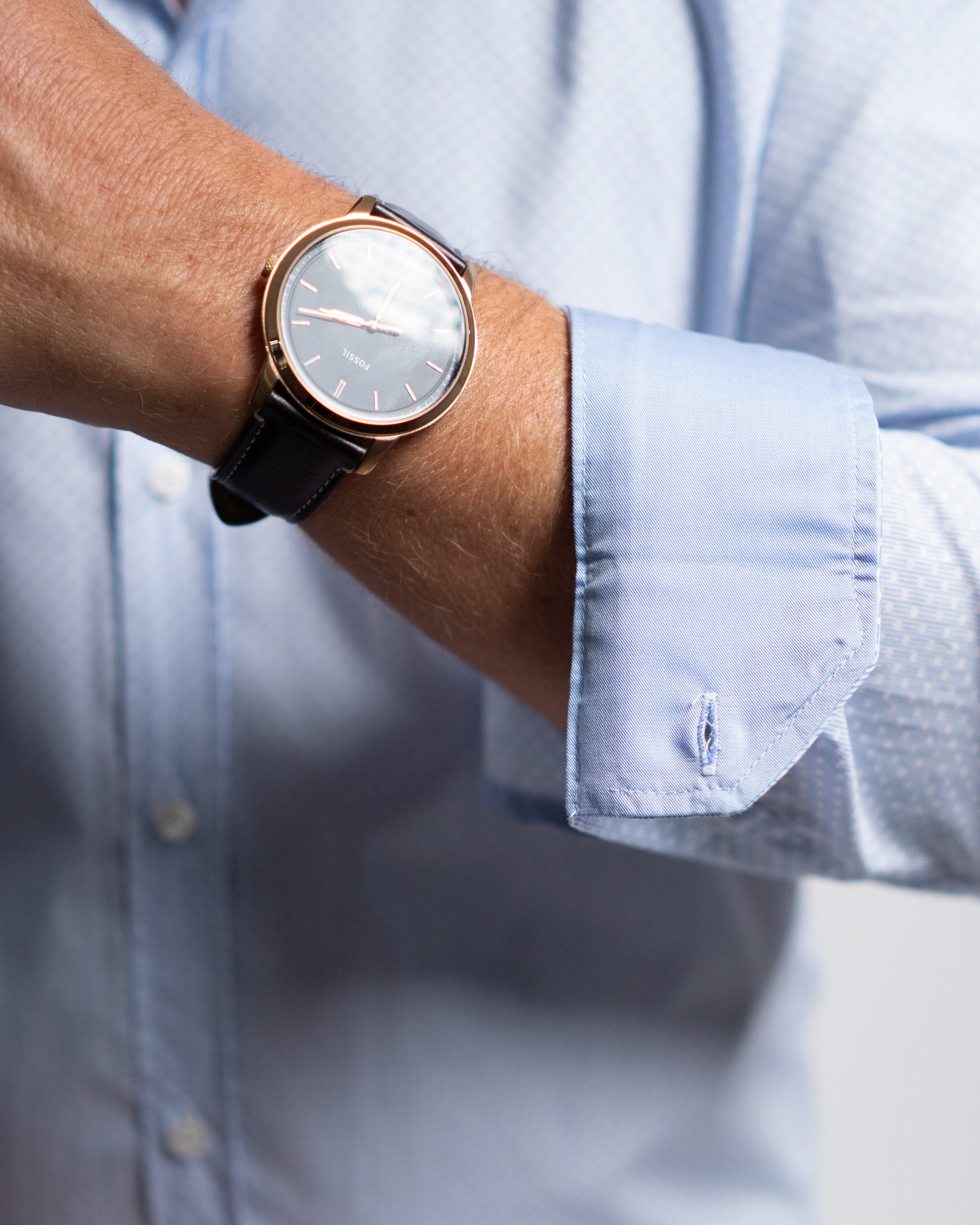 Casual shirt with minimal print light blue (Art. 1163-C)