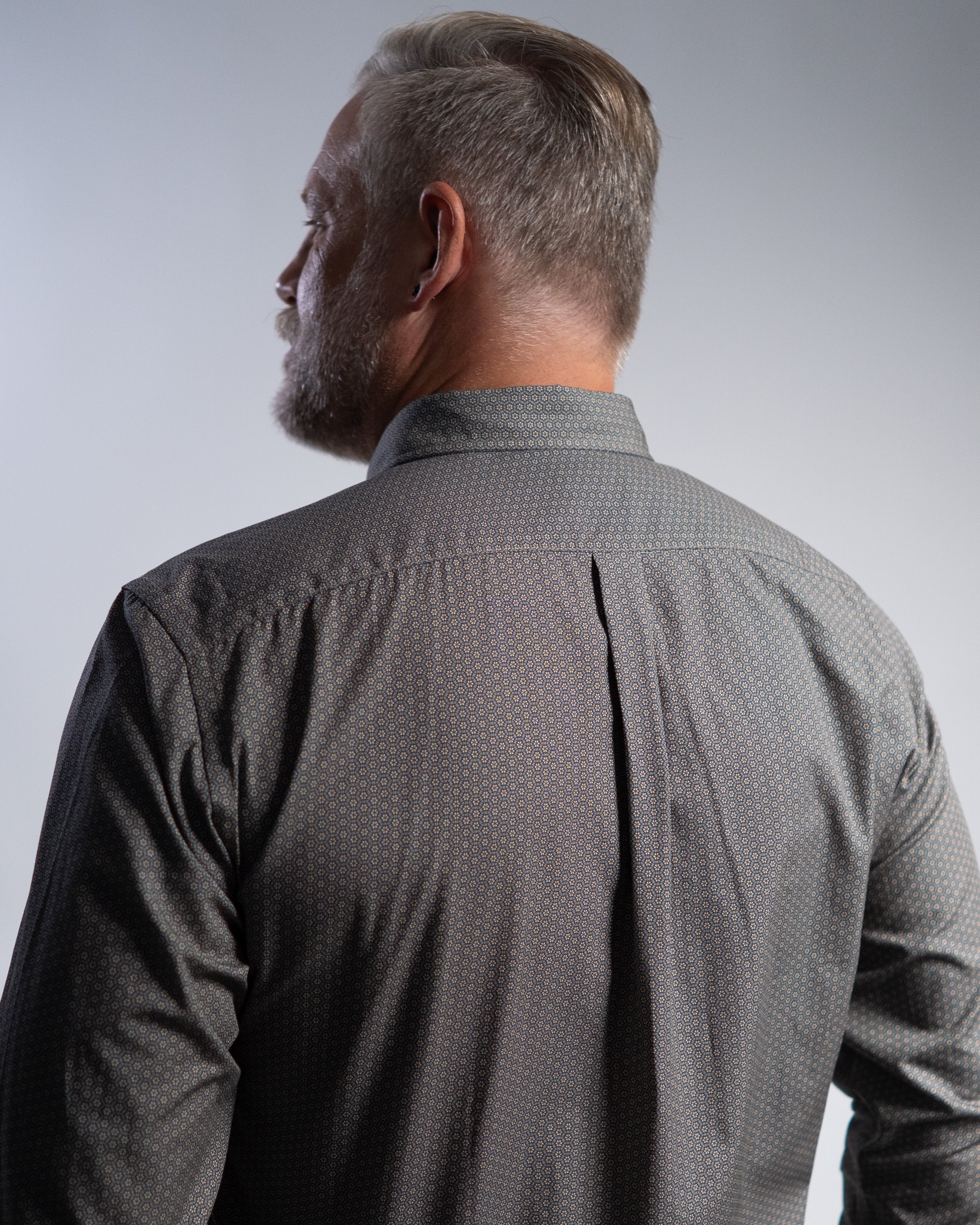 Casual shirt with graphic pattern brown/beige (Art. 2237-C)