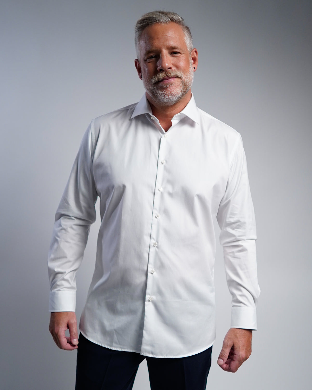 Non-iron business shirt white (Art. 1001)