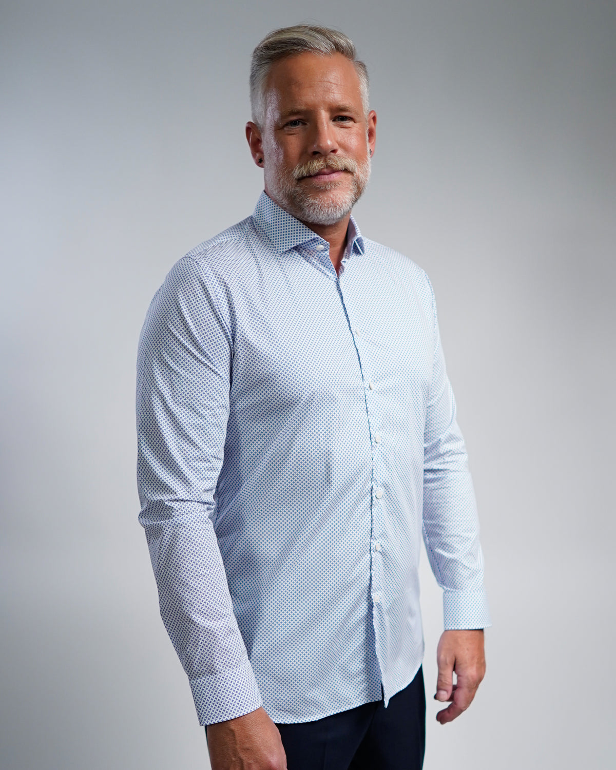 Hochwertiges Businesshemd mit Printmuster Fitted (Art. 1164)