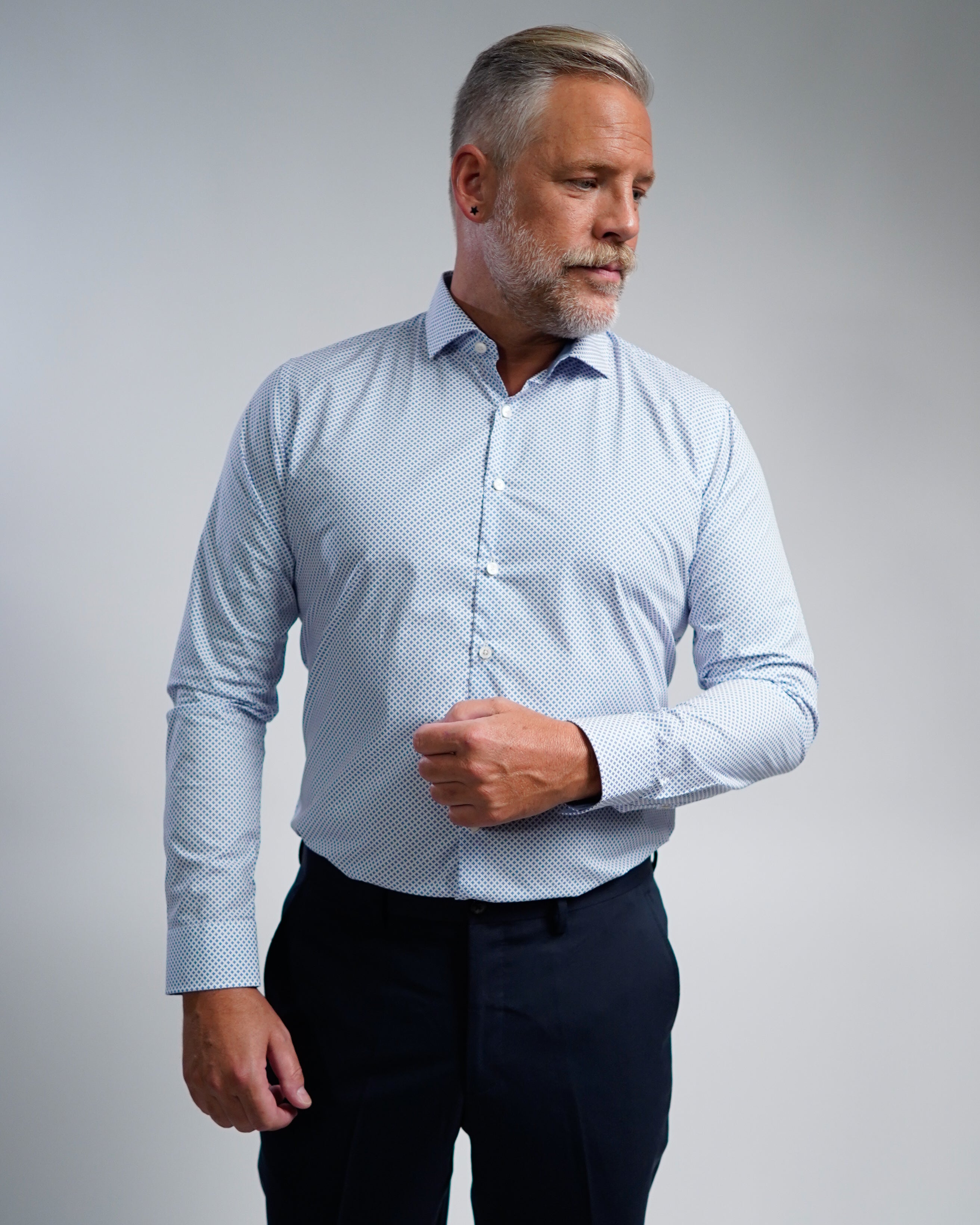 Chemise d'affaires de haute qualité avec motif imprimé Fitted (art. 1164)