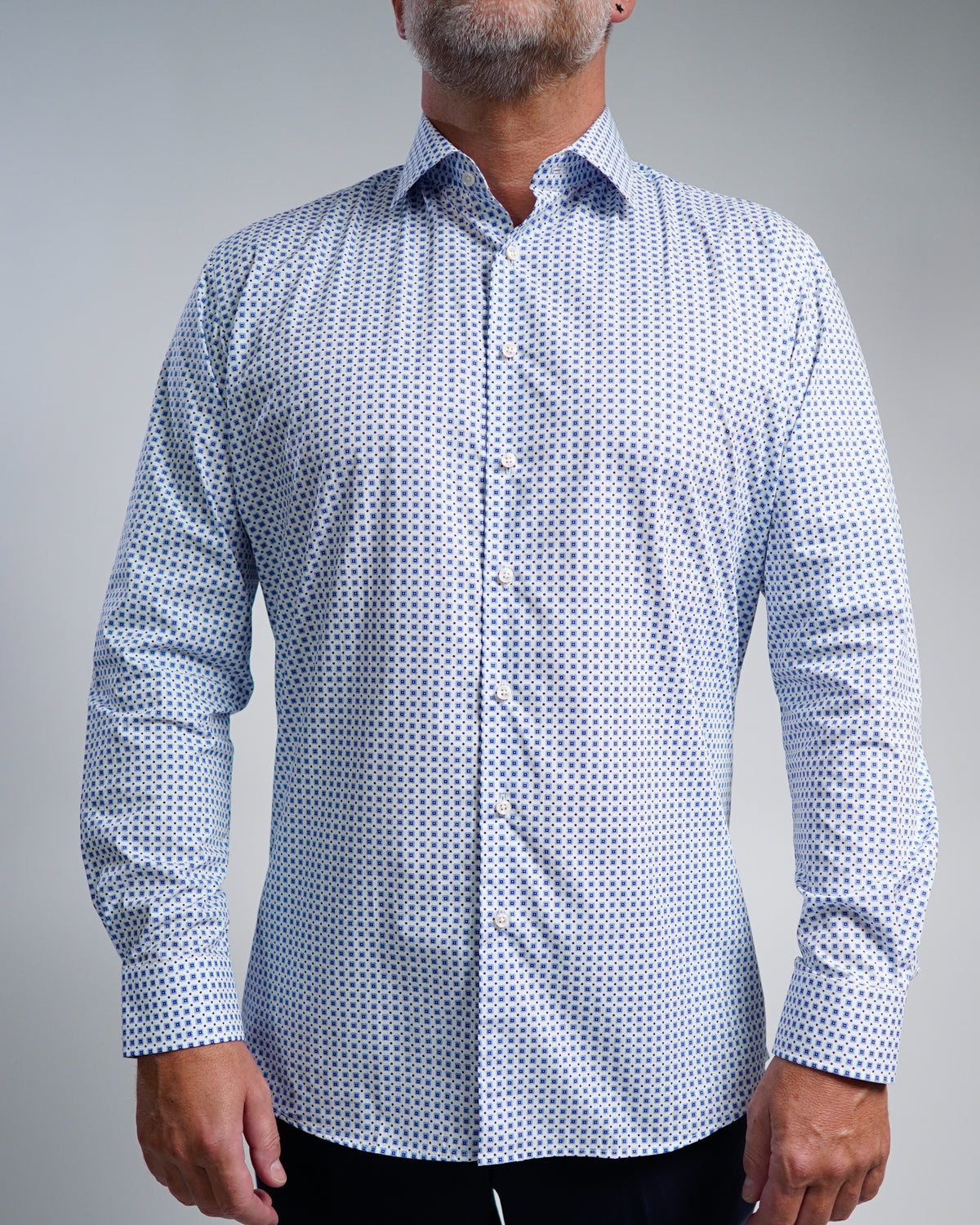High-quality business shirt with print pattern Modern Fit (Art. 1162)