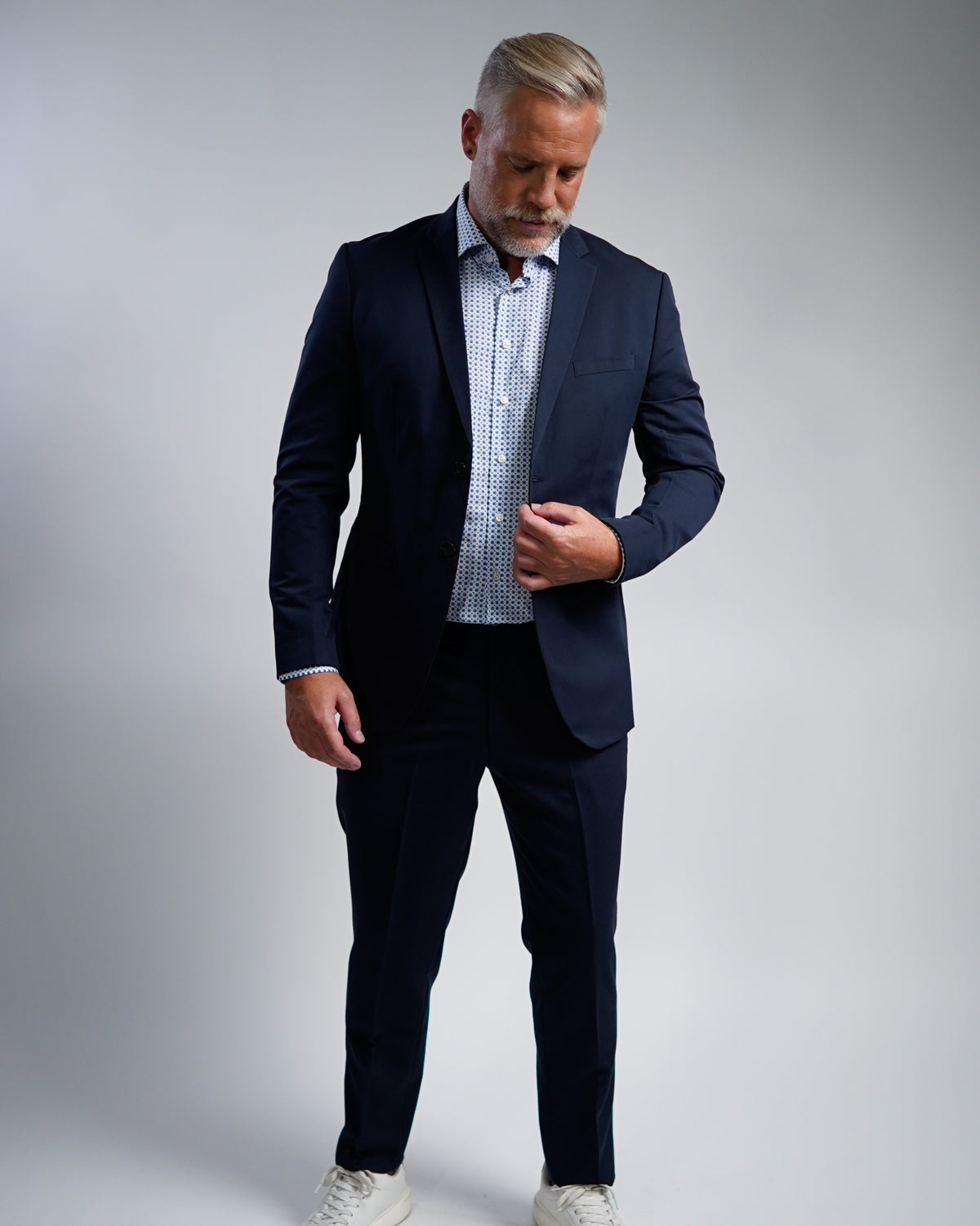 High-quality business shirt with print pattern Modern Fit (Art. 1162)