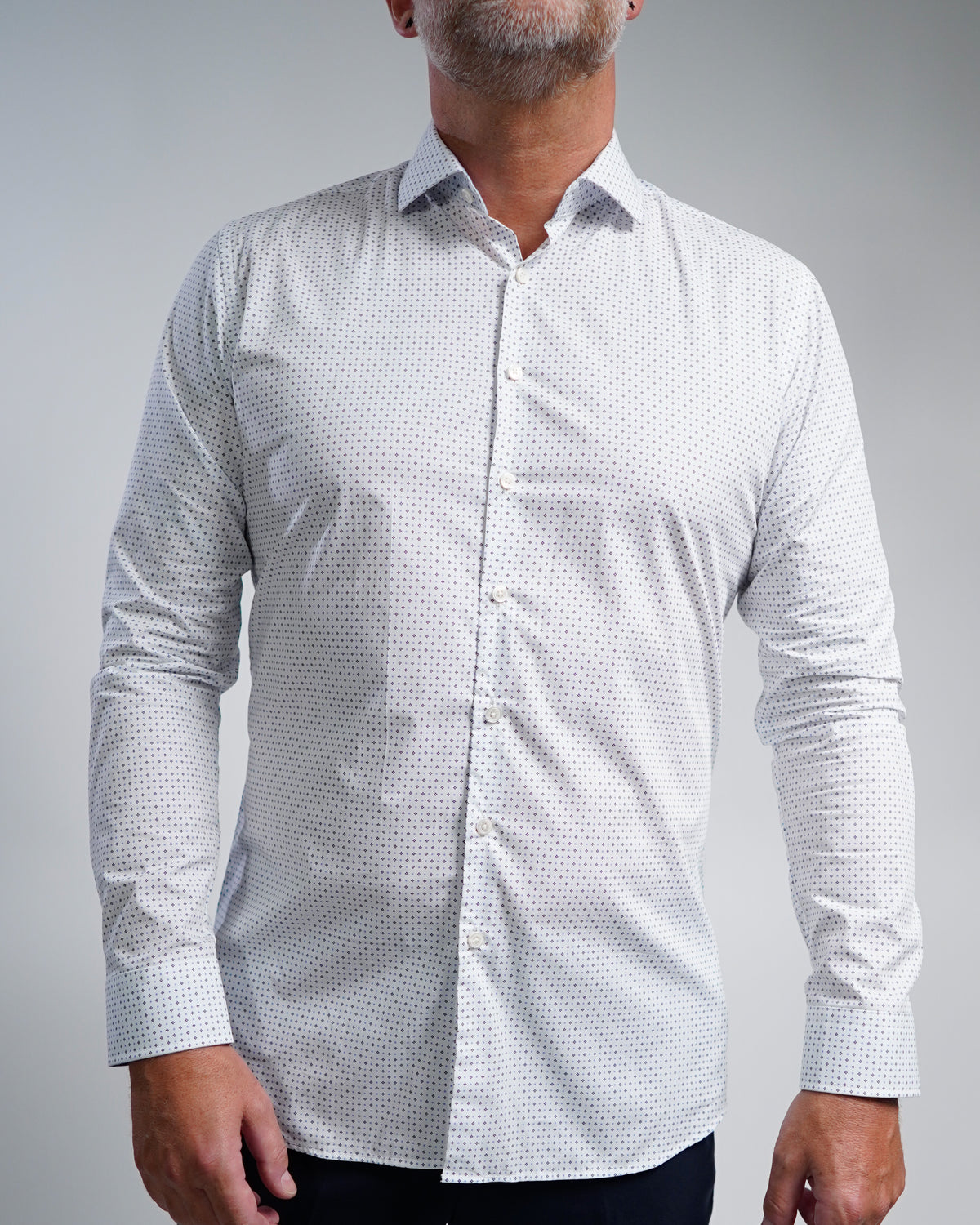 Hochwertiges Businesshemd mit Printmuster Fitted (Art. 1161-F)