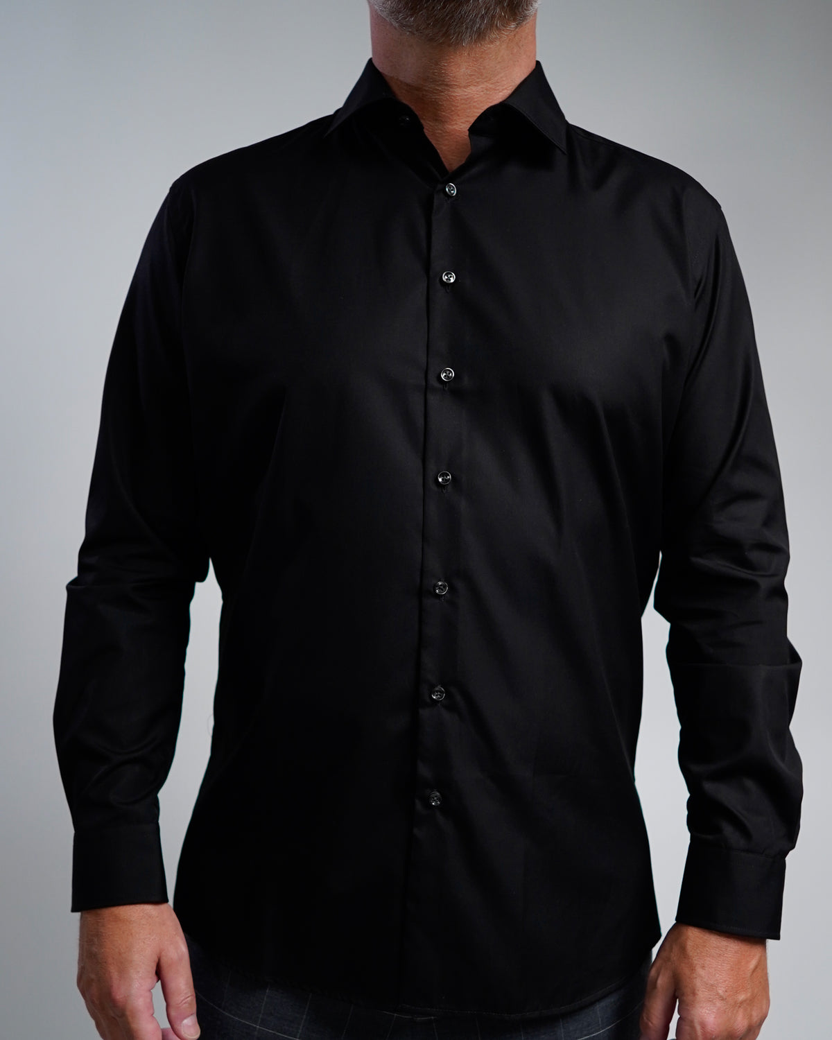 Non-iron business shirt black (Art. 1003)