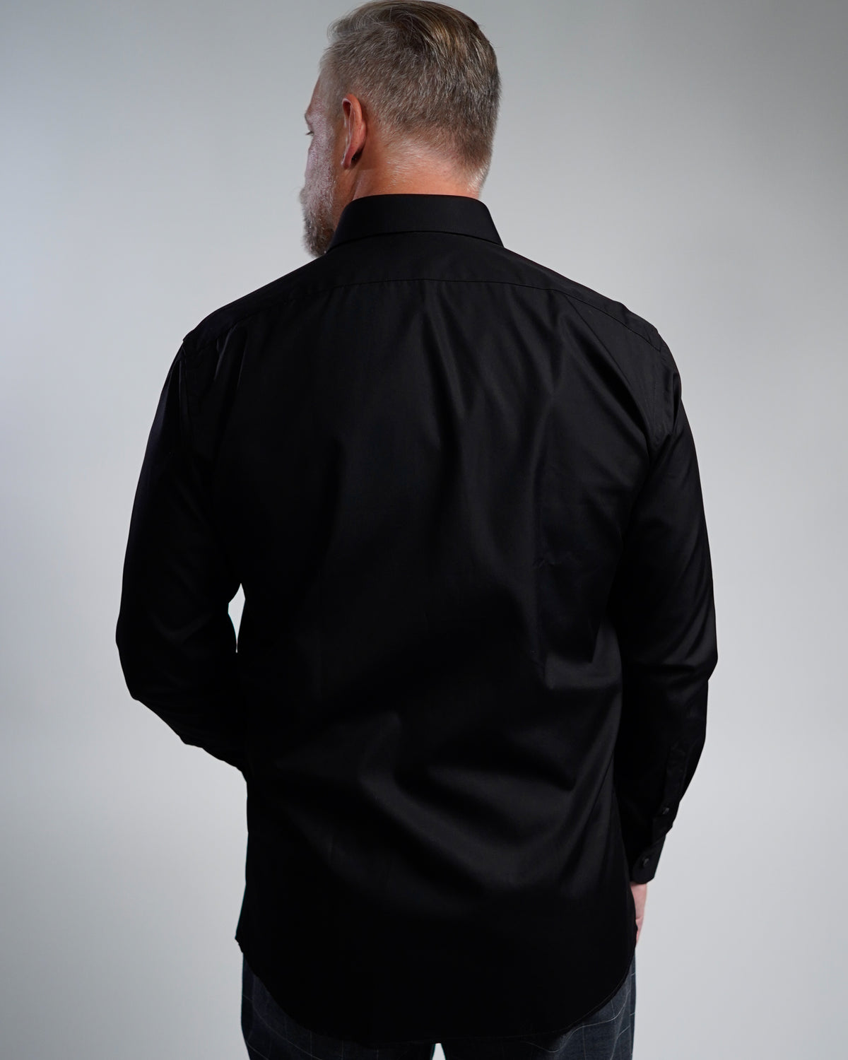 Non-iron business shirt black (Art. 1003)