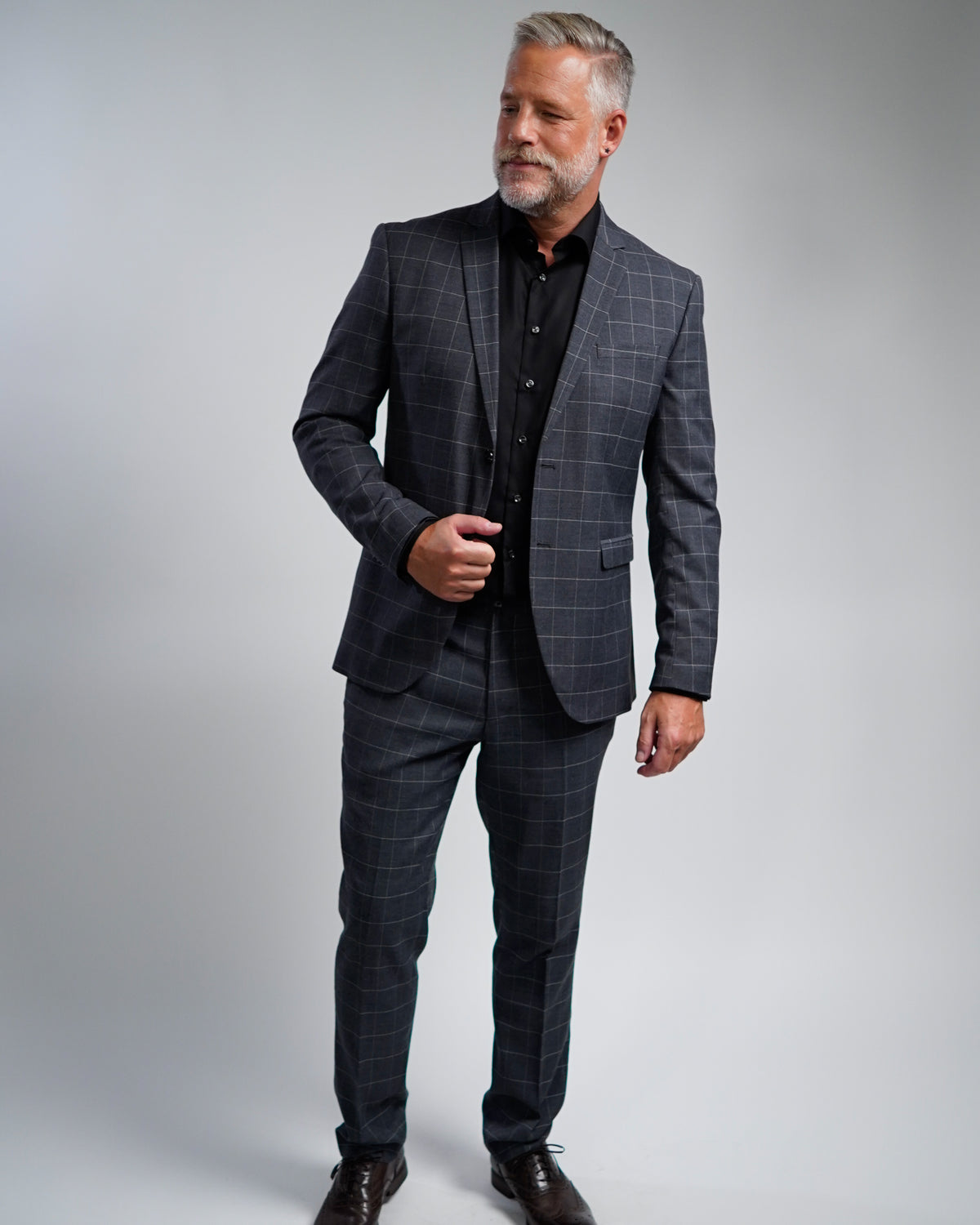 Non-iron business shirt black (Art. 1003)