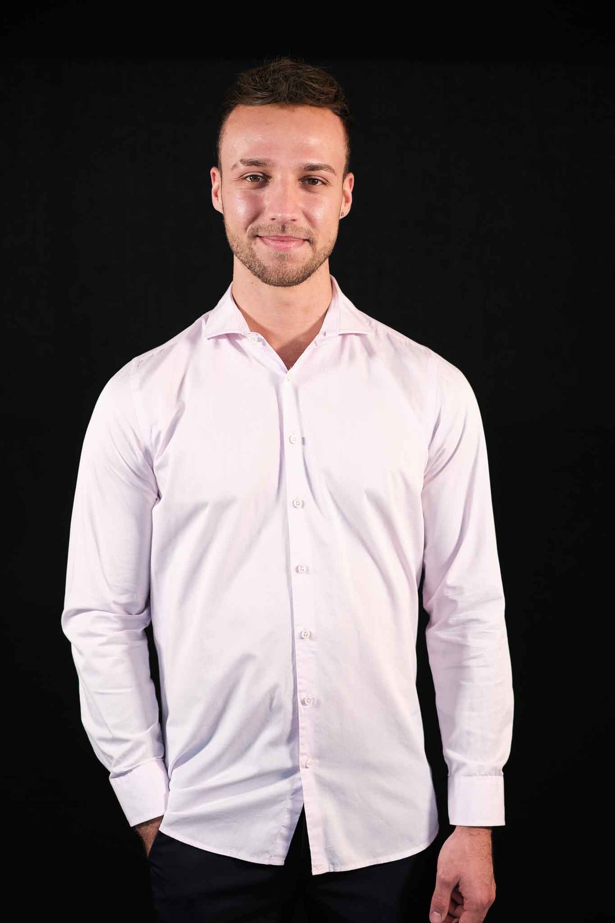 High-quality business shirt pink fitted (slim fit / Art. 1106-F)