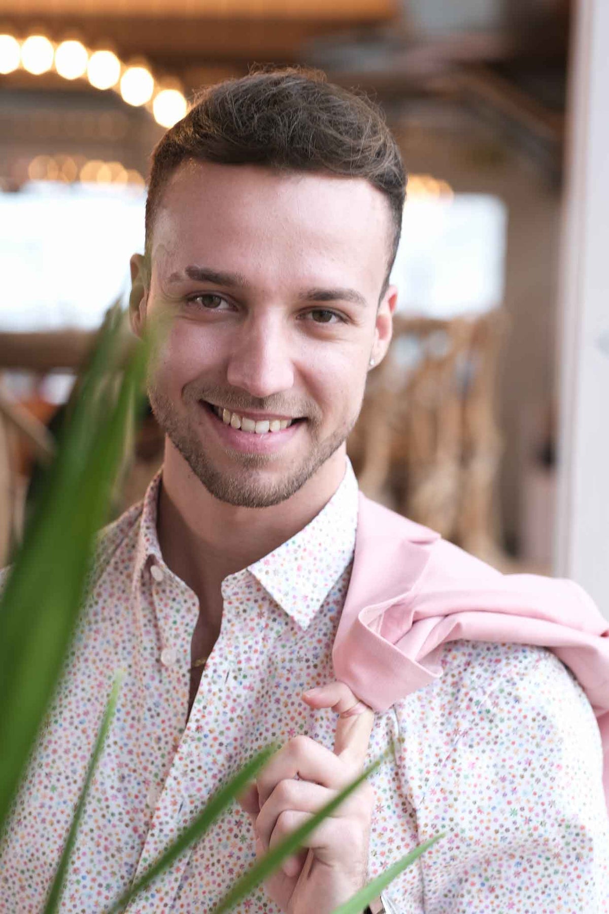 Casual shirt with floral pattern in multicolor (Art. 2215-C)