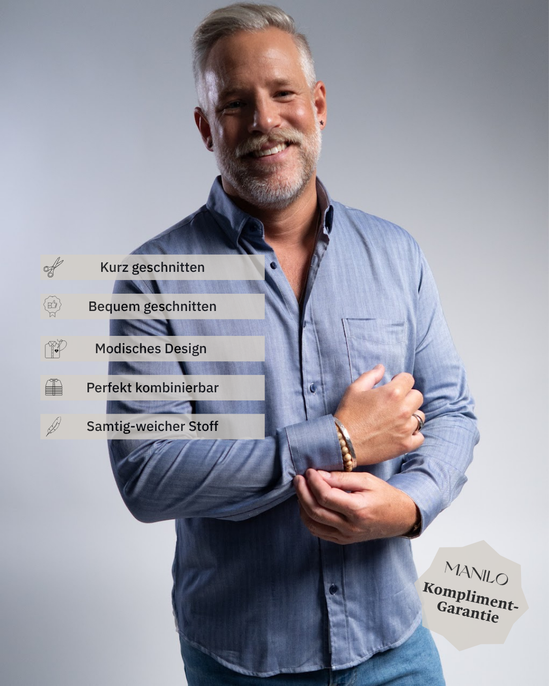 Casual shirt in blue (Art. 2403-C)