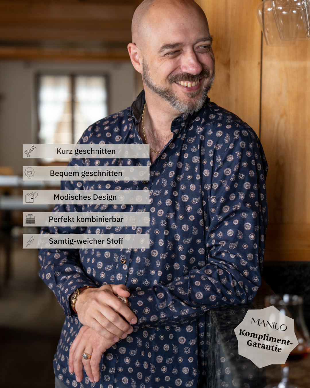 Chemise contre-paisley bleu foncé (art. 2346-c)