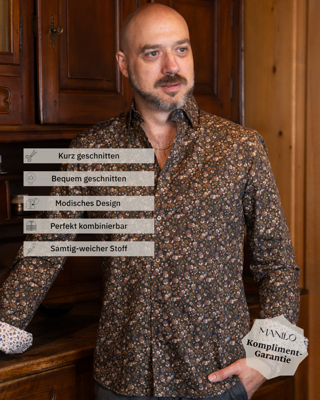 Chemise contre-fleur marron (art. 2302-c)