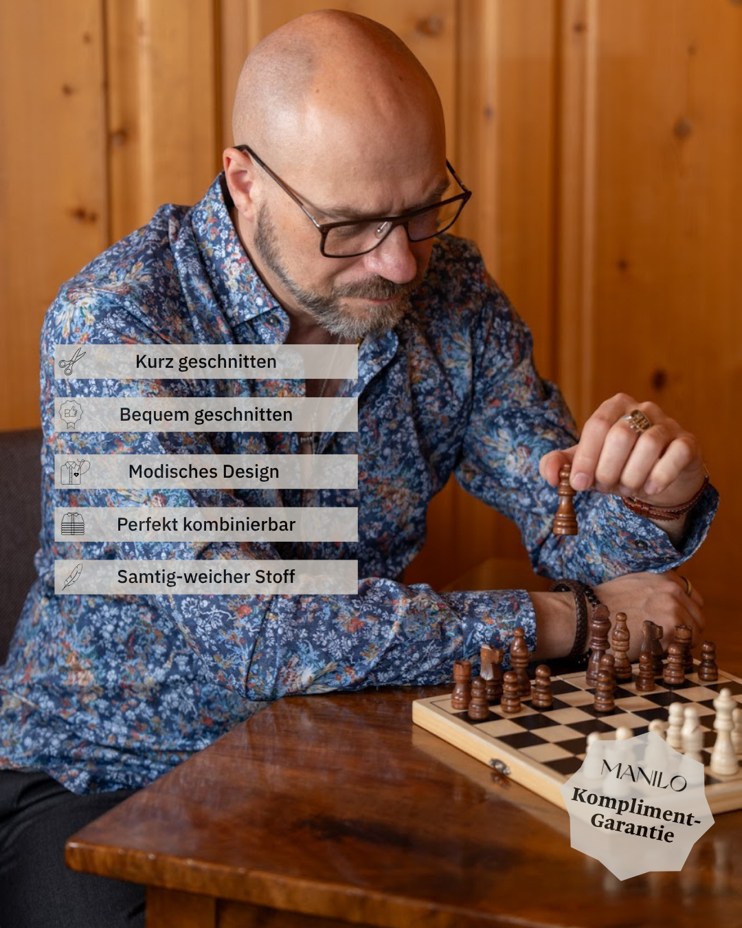 Chemise de loisirs avec motif imprimé bleu (art. 2394-c)