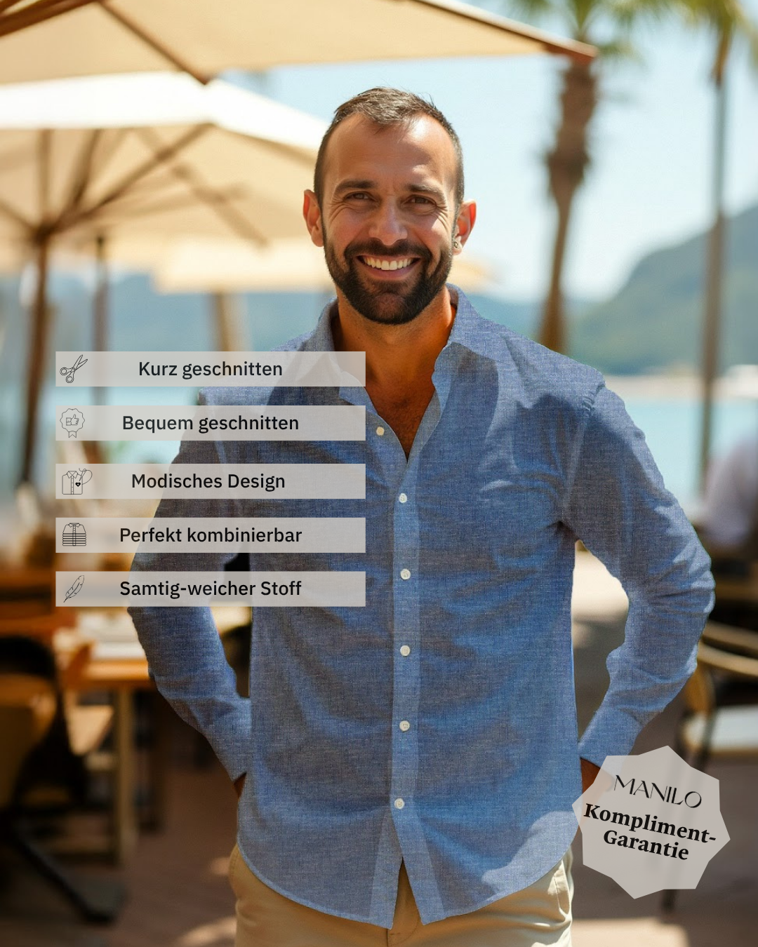 Freizeithemd in Blau  (Art. 2554-C)