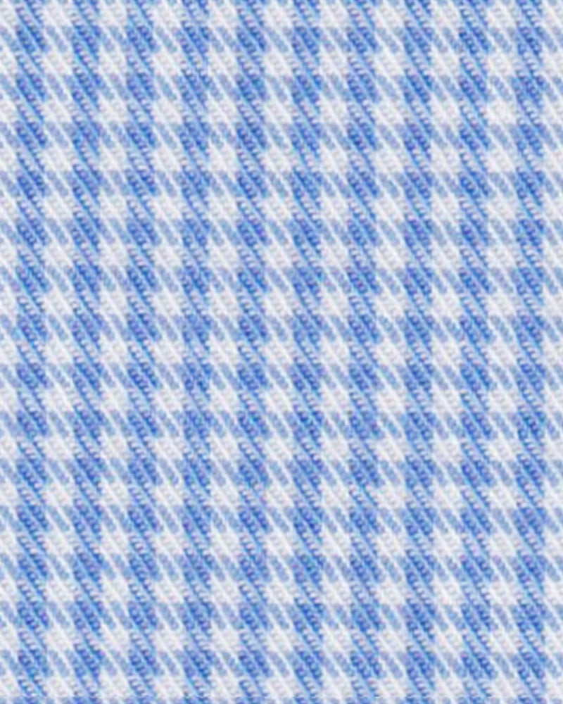 High quality business shirt check light blue (Art. 1143)