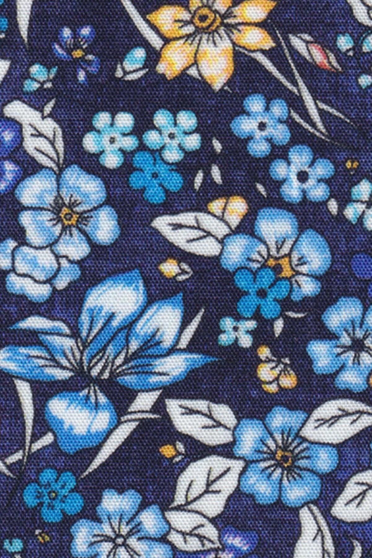 Casual shirt with floral pattern in navy (Art. 2211-C)