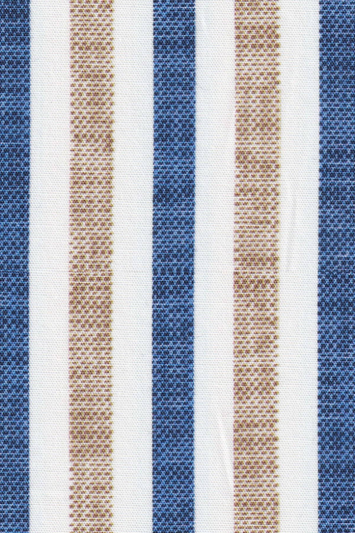 Casual shirt with stripes in beige/blue (Art. 2242-C)