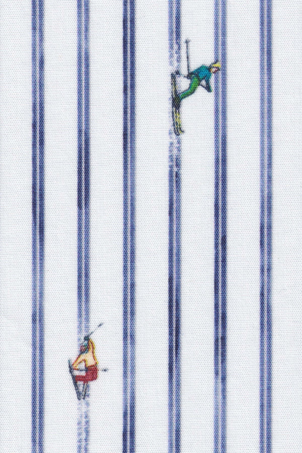 Freizeithemd mit Skifahrer-Print (Art. 2352-C)