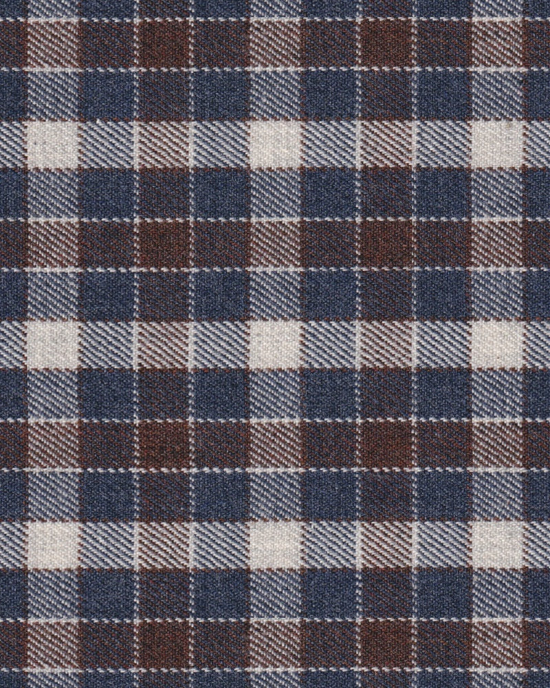 Flannel shirt with check pattern brown/blue (Art. 2365-C)