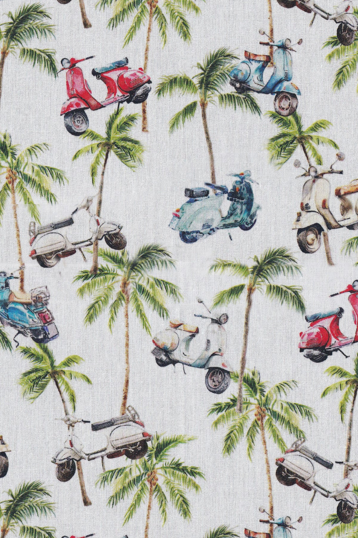 Casual shirt with moped &amp; palm tree print (Art. 2531-C-KA)