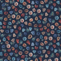 Freizeithemd mit Tannzapfen-Print in Blau (Art. 2736-C)