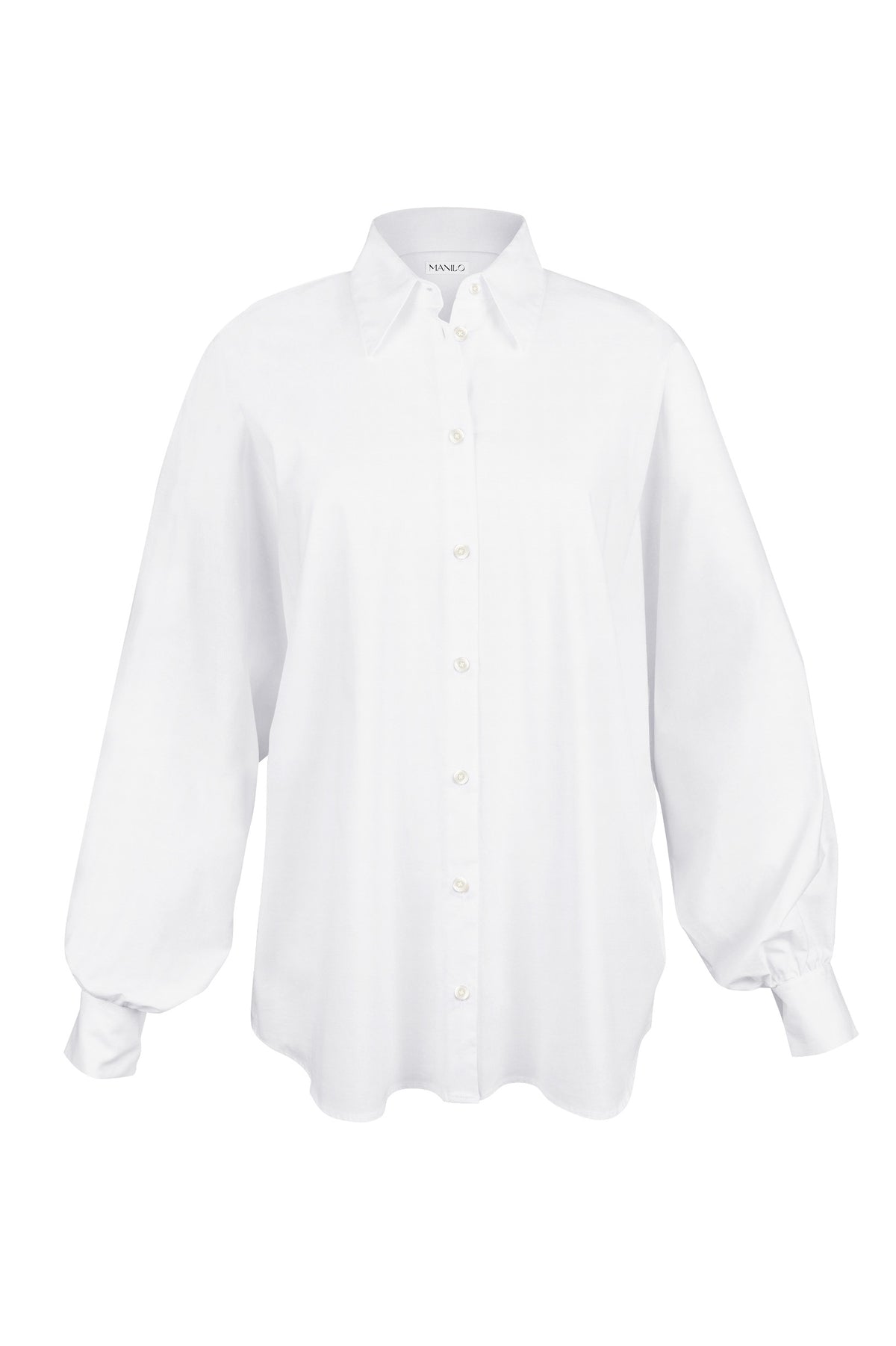 Fashionable blouse AMÉLIE with batwing sleeves in white (Art. 1001D-A)