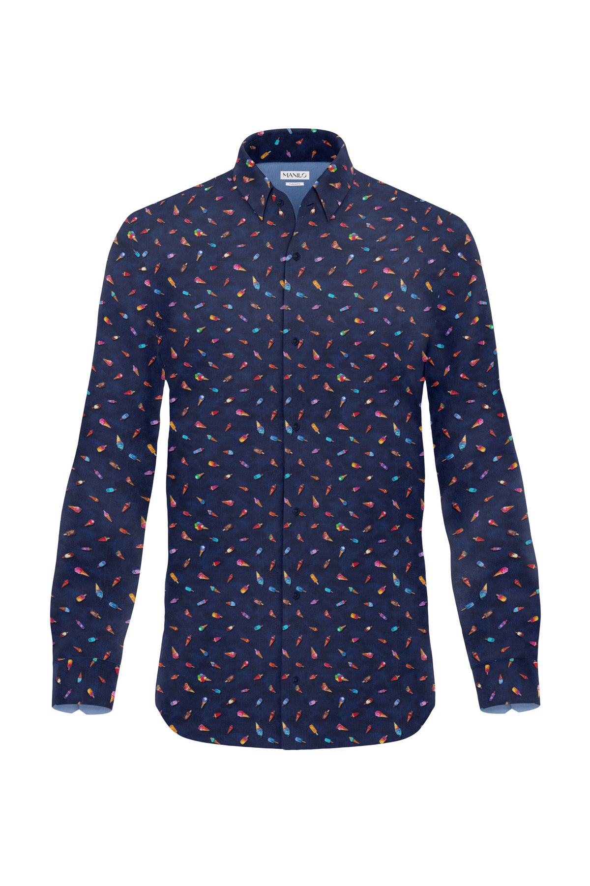 Casual shirt with summery print pattern (Art. 2224-C)